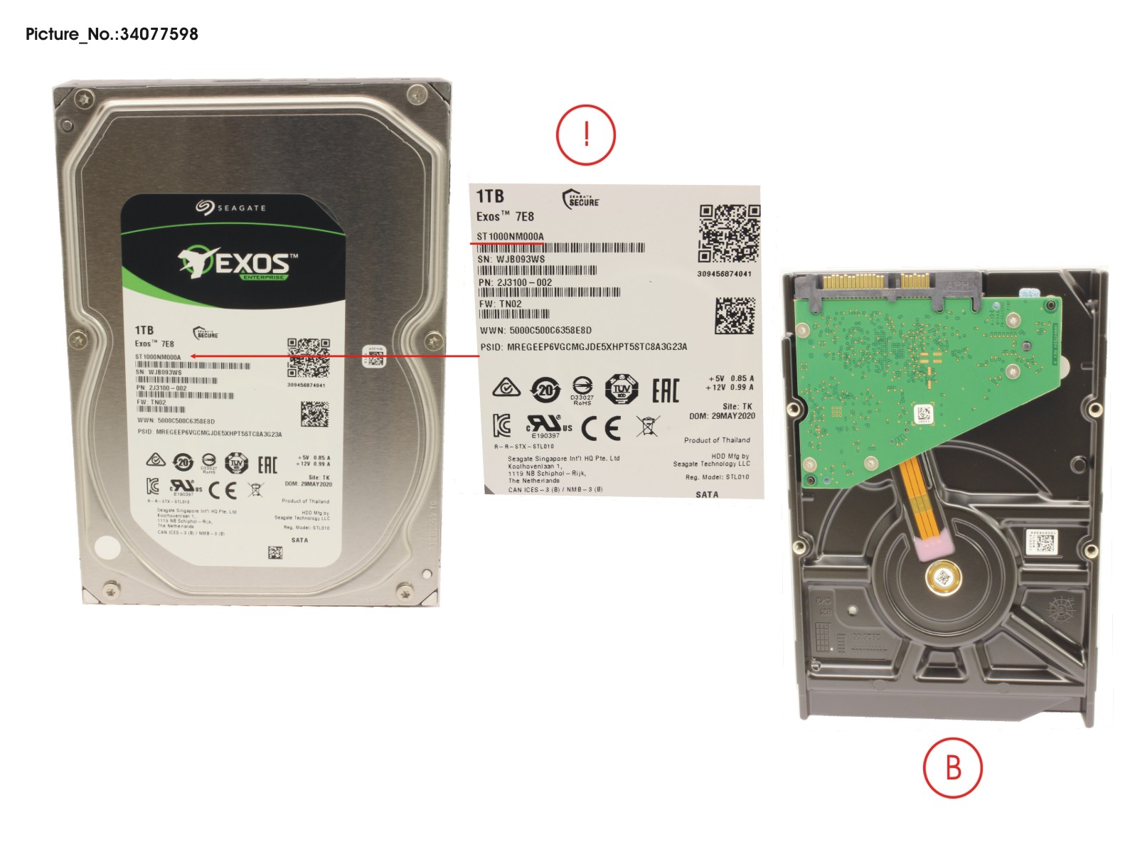 HDD 1TB BC-SATA S3 7.2K 3.5