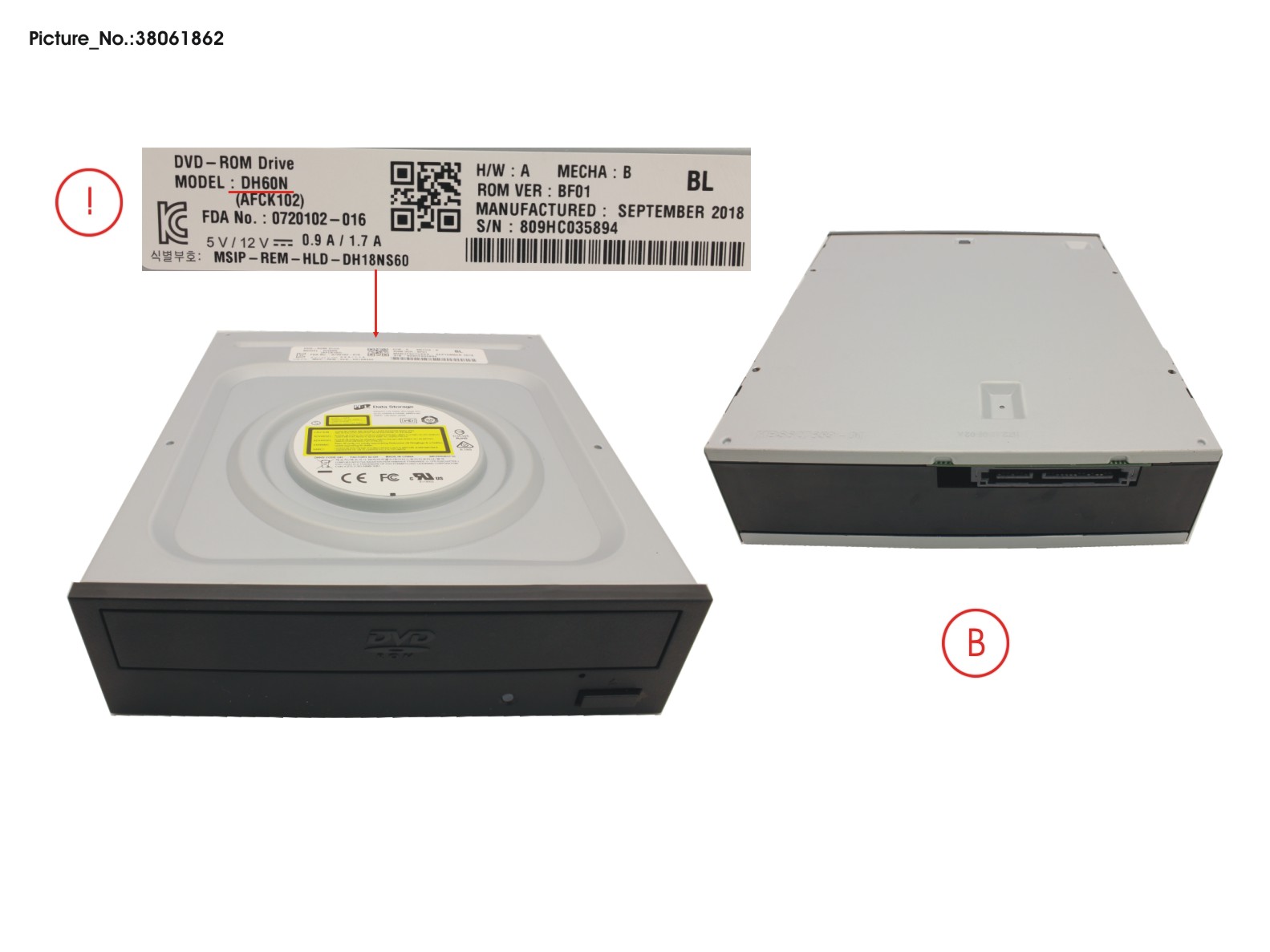 SATA DVD-ROM HH BL SATA DVD-ROM HH BL