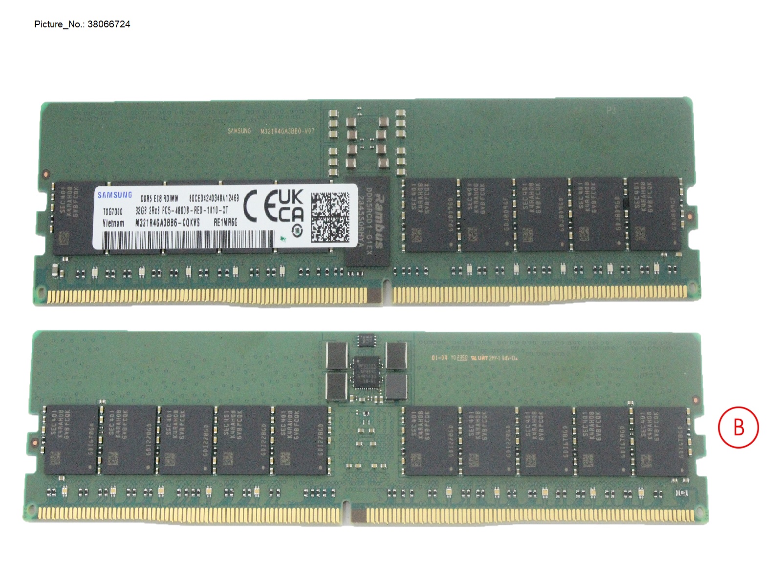 32GB (1X32GB) 2RX8 DDR5-4800 R ECC