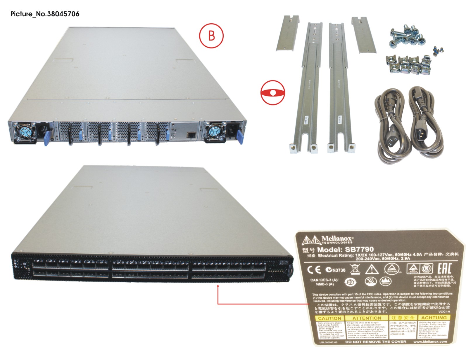 IB SWITCH 36PORT 100GBIT UNMANAGED FA