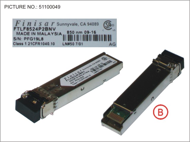 SFP  MODULE  MULTI MODE FIBER GBE LC