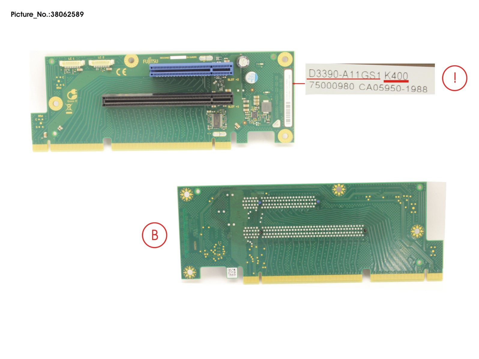 FUJITSU RISER1X16/8 D3390