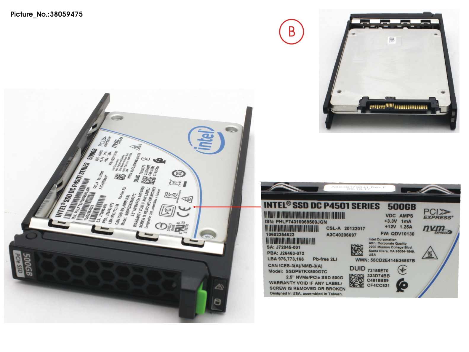SSD PCIE3 500GB READ-INT. 2.5 H-P LP SSD PCIE3 500GB READ-INT. 2.5 H-P LP