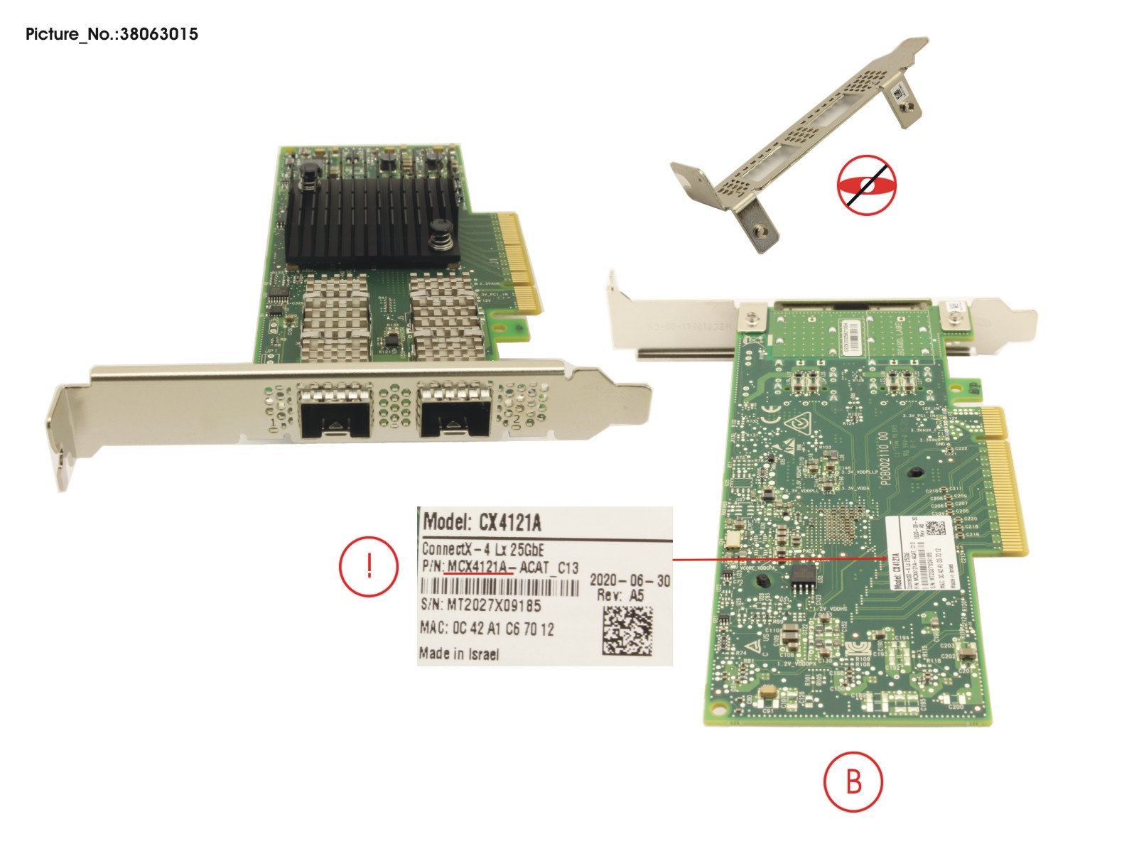 FUJITSU PLAN EP MCX4-LX 25GB 2P SFP28 LP, FH