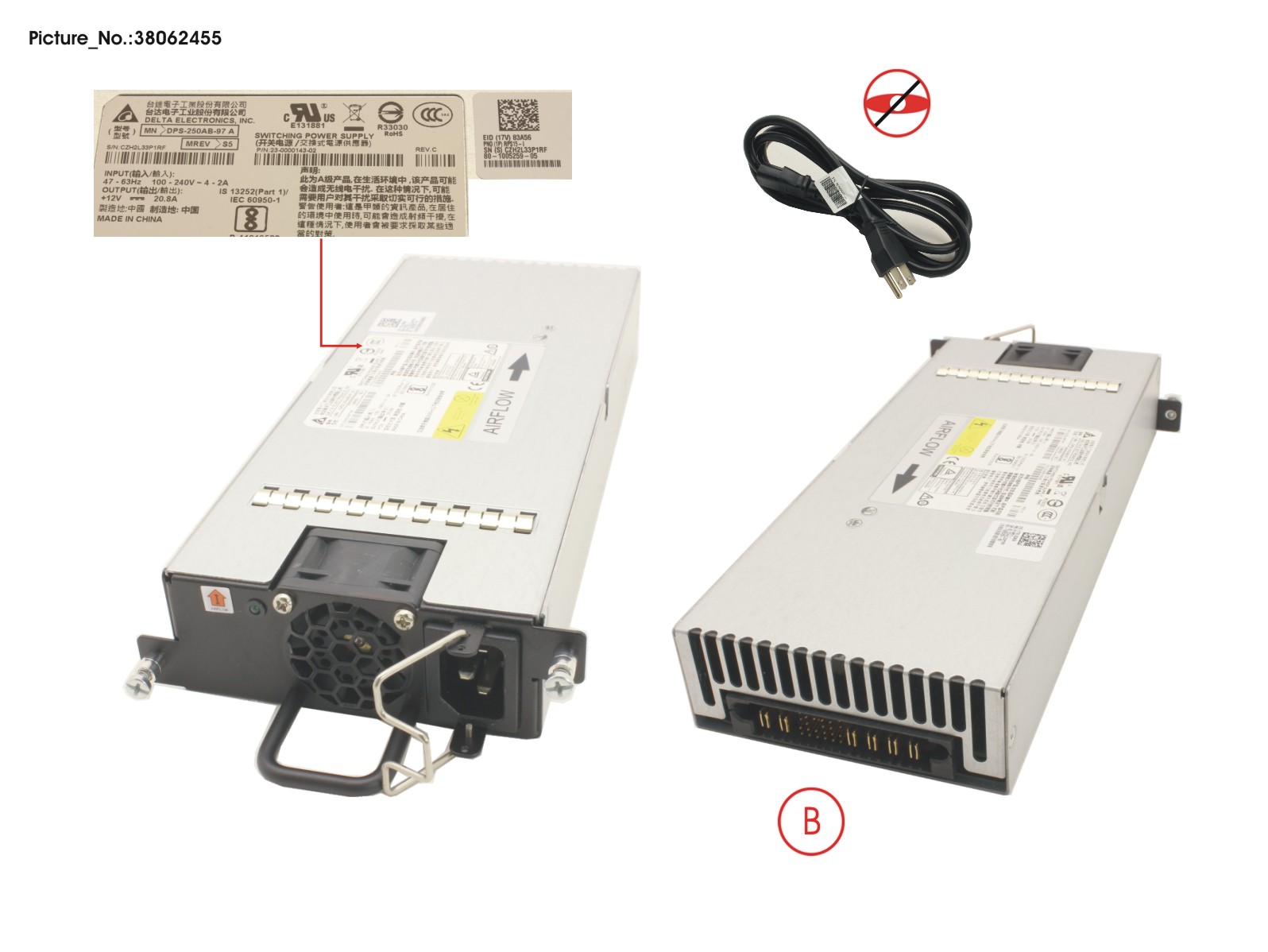 BROCADE ICX7450 PSU STOCK UNIT