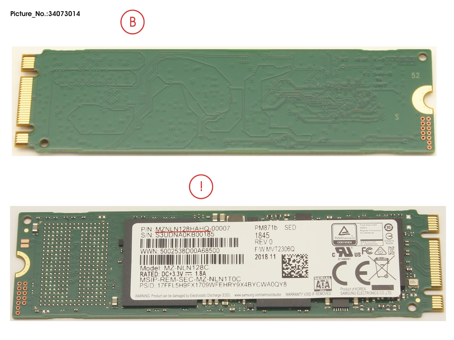 SSD S3 M.2 2280 PM871B 128GB (OPAL)