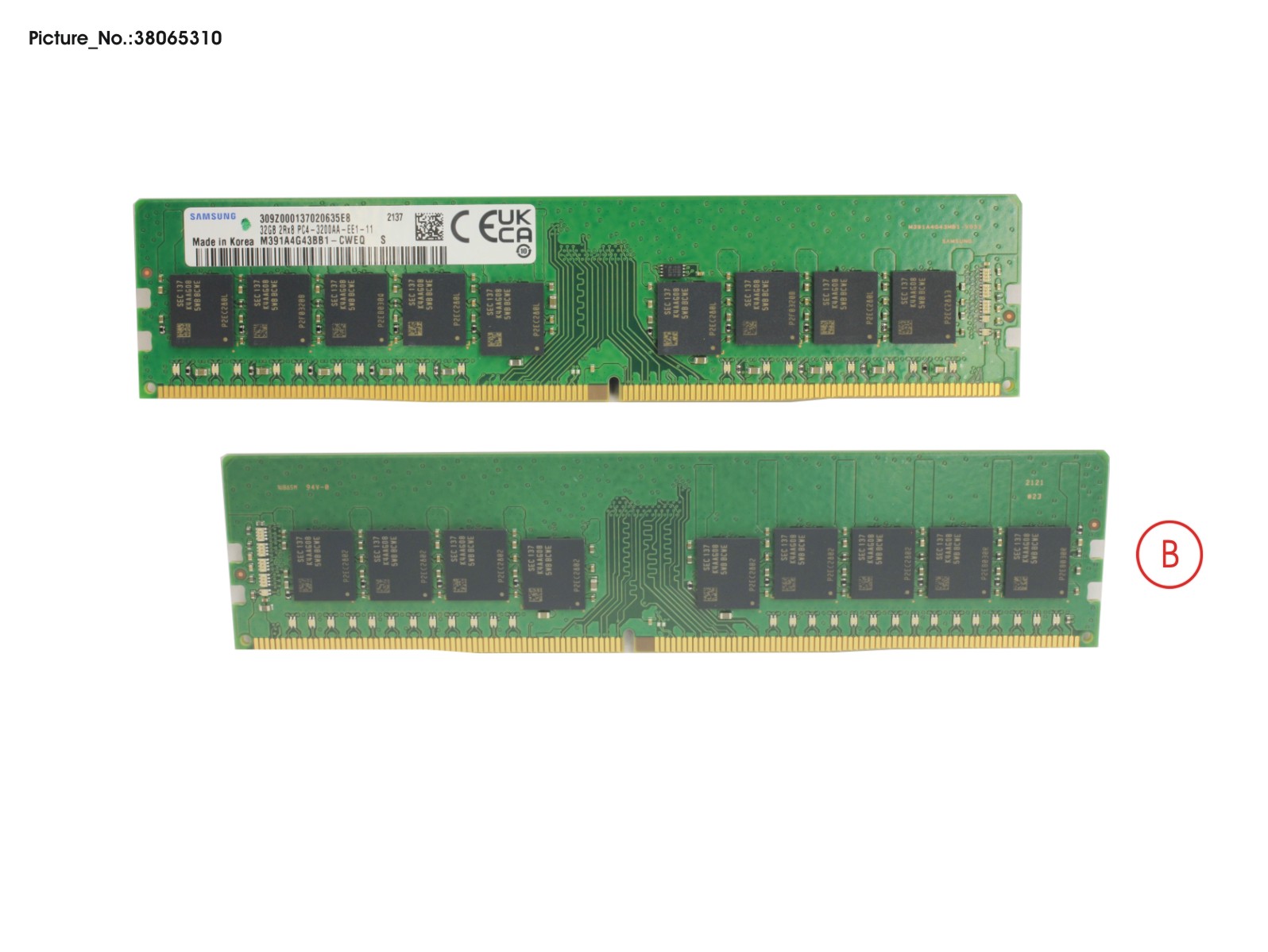 32GB (1X32GB) 2RX8 DDR4-3200 U ECC
