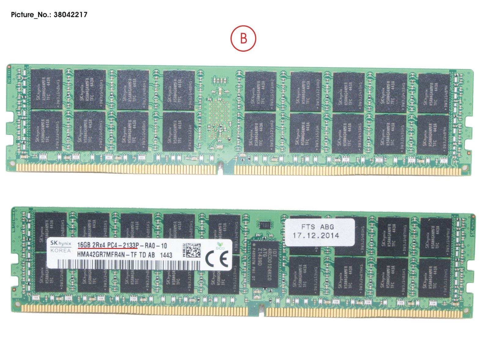 16GB (1X16GB) 2RX4 DDR4-2133 R ECC 16GB (1X16GB) 2RX4 DDR4-2133 R ECC