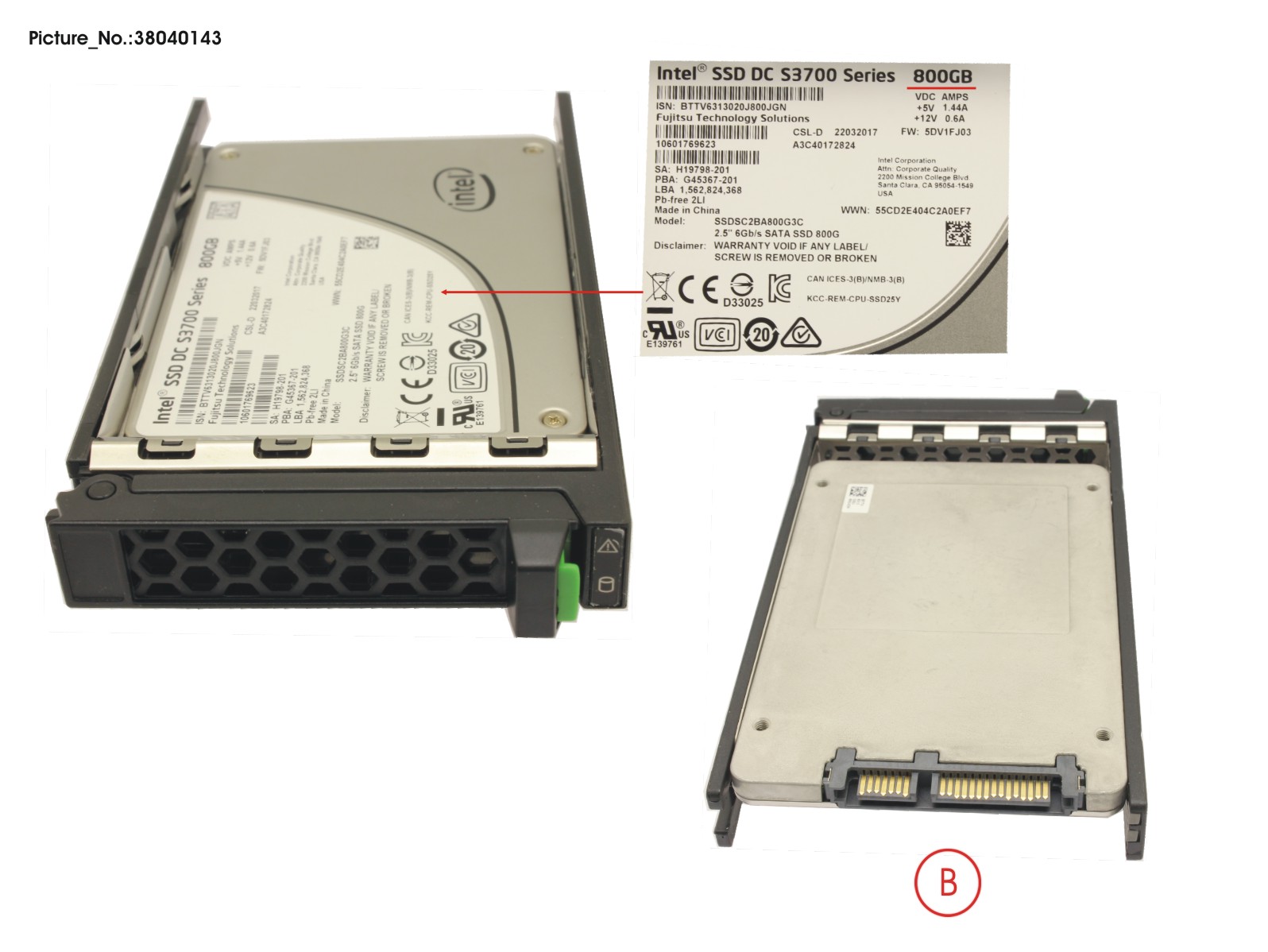 SSD SATA 6G 800GB MAIN 2.5 H-P EP