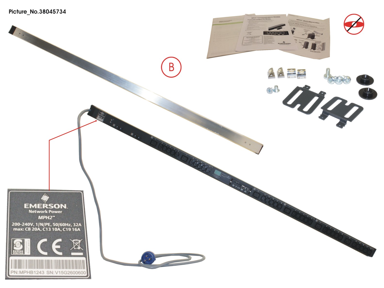 PDU METERED 32A CEE BLUE 30X10A + 6X16A