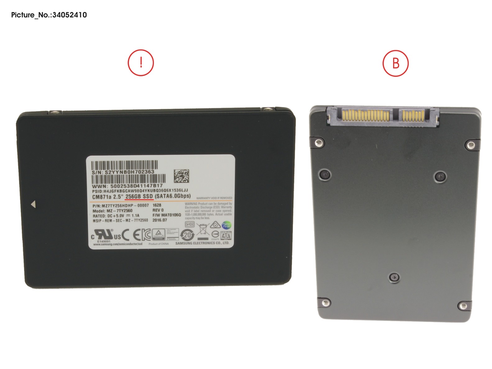 SSD S3 256GB 2.5 SATA/UGS(FDE) (7MM)