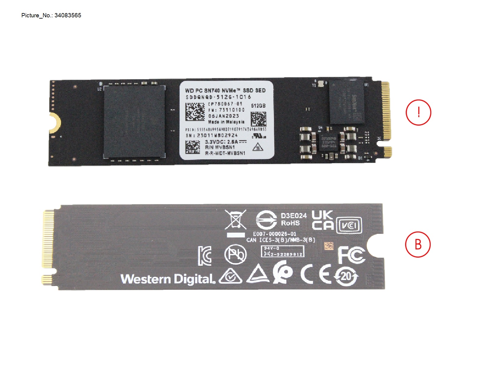 SSD PCIE M.2 SN740 512GB G4 (SED) SSD PCIE M.2 SN740 512GB G4 (SED)