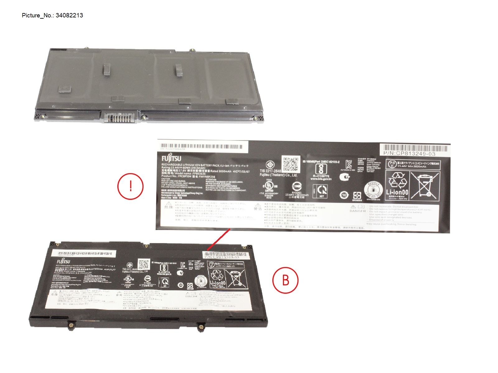 -BT-1ST BATTERY (4 CELL) 3915 MAH 60 WH