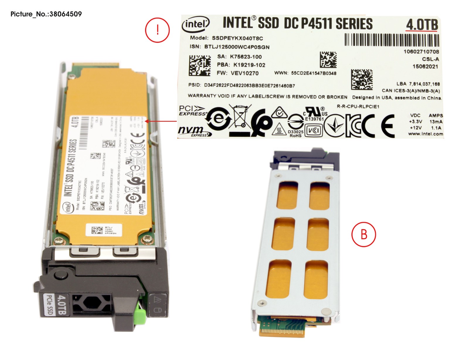 SSD PCIE3 E1.S RI 4TB