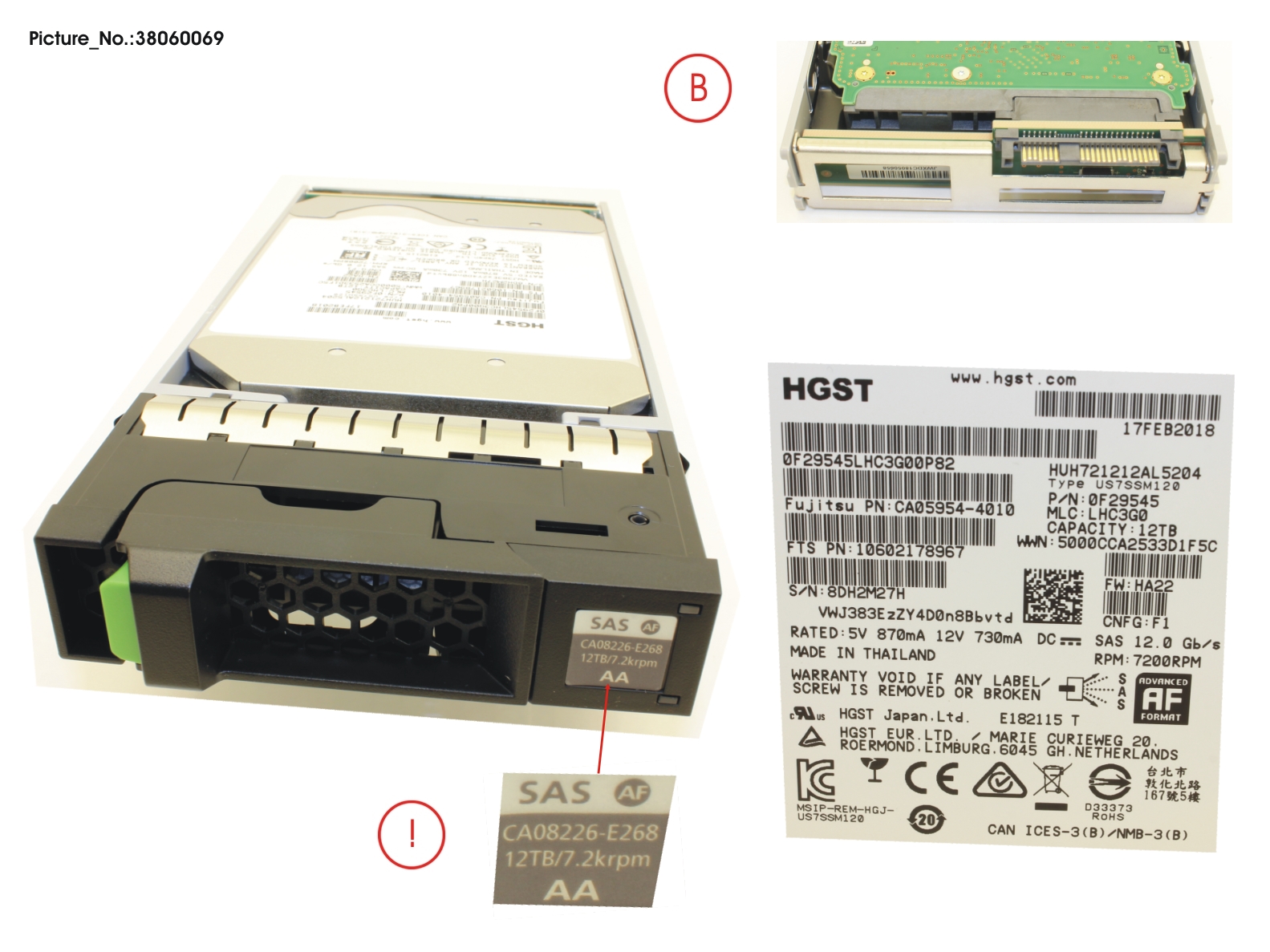 DX S3/S4 HD DRIVE 3.5 12TB 7. 2K AF