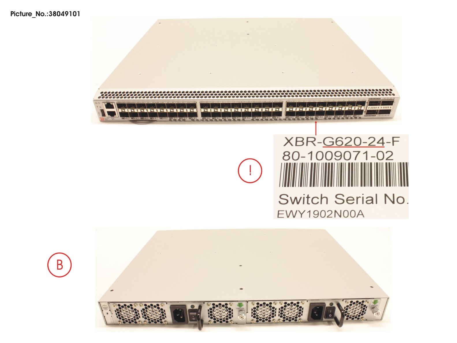 FUJITSU BROCADE G620, 24P, 0 SFP, NPSAF, SPARE