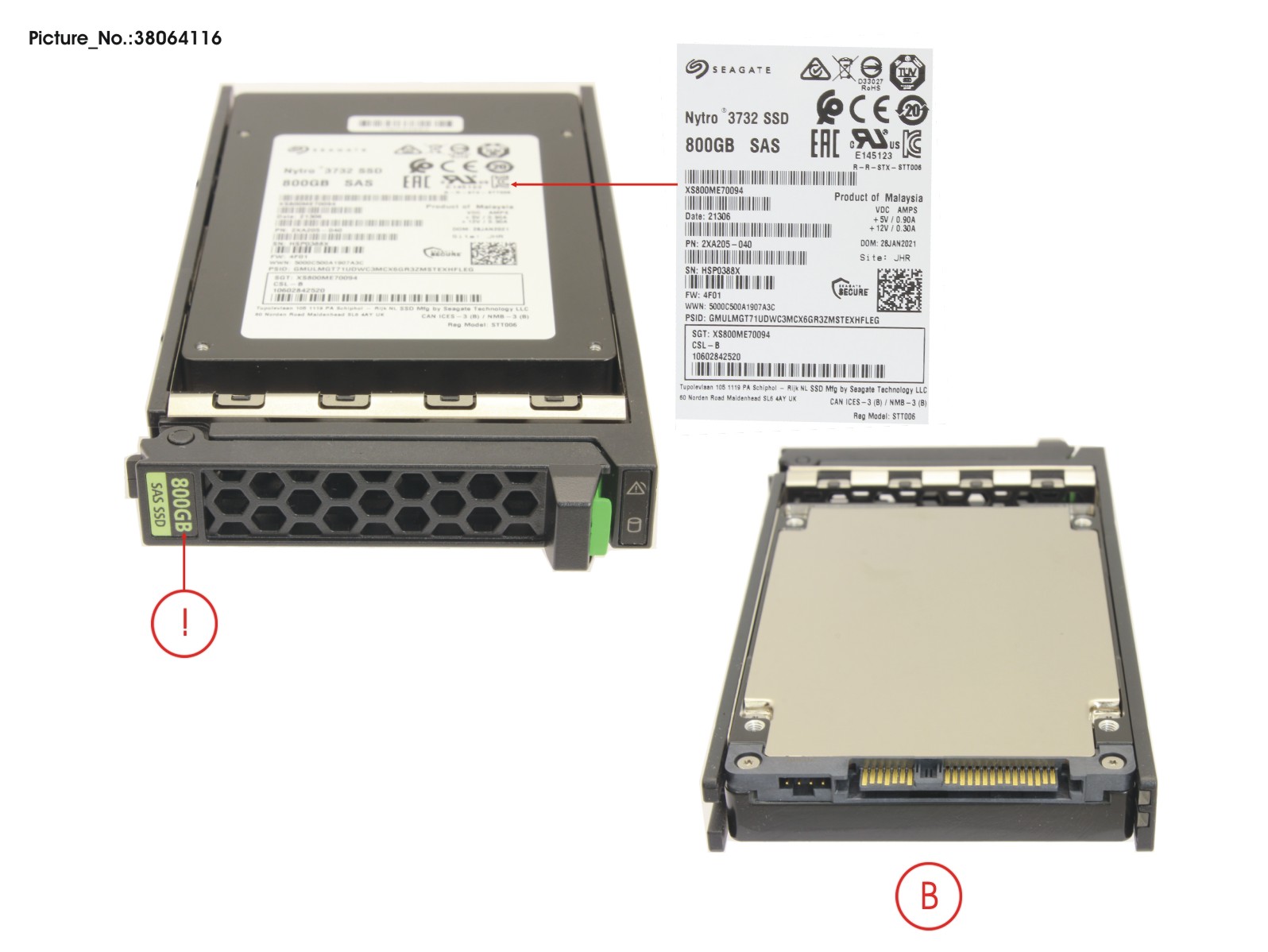 SSD SAS 12G WI 800GB SED IN SFF SLIM