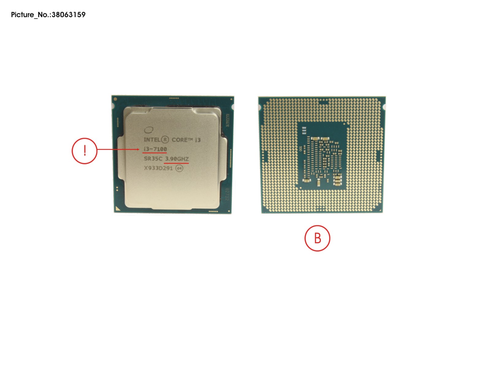 CPU CORE I3-7100 3.9GHZ 51W