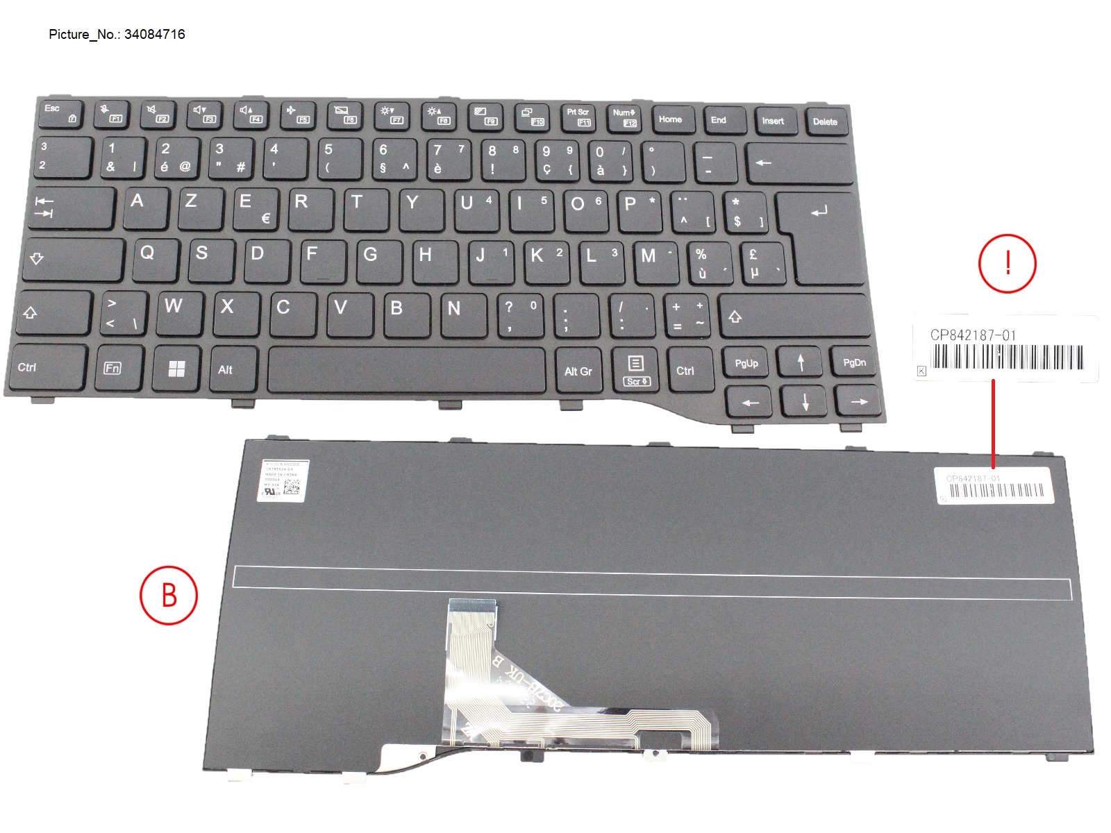 KEYBOARD BLACK BELGIUM WIN11 (NEW_FN)