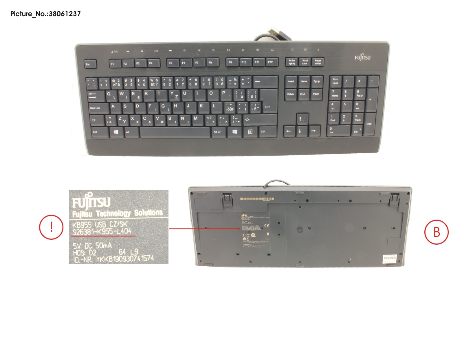 KEYBOARD KB955 USB CZ/SK