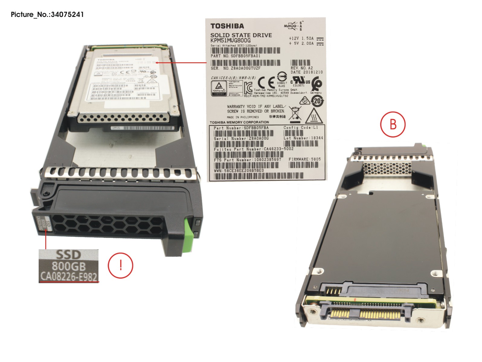 FUJITSU DX S5 SSD SAS 2.5" 800GB 12G FUJITSU DX S5 SSD SAS 2.5" 800GB 12G