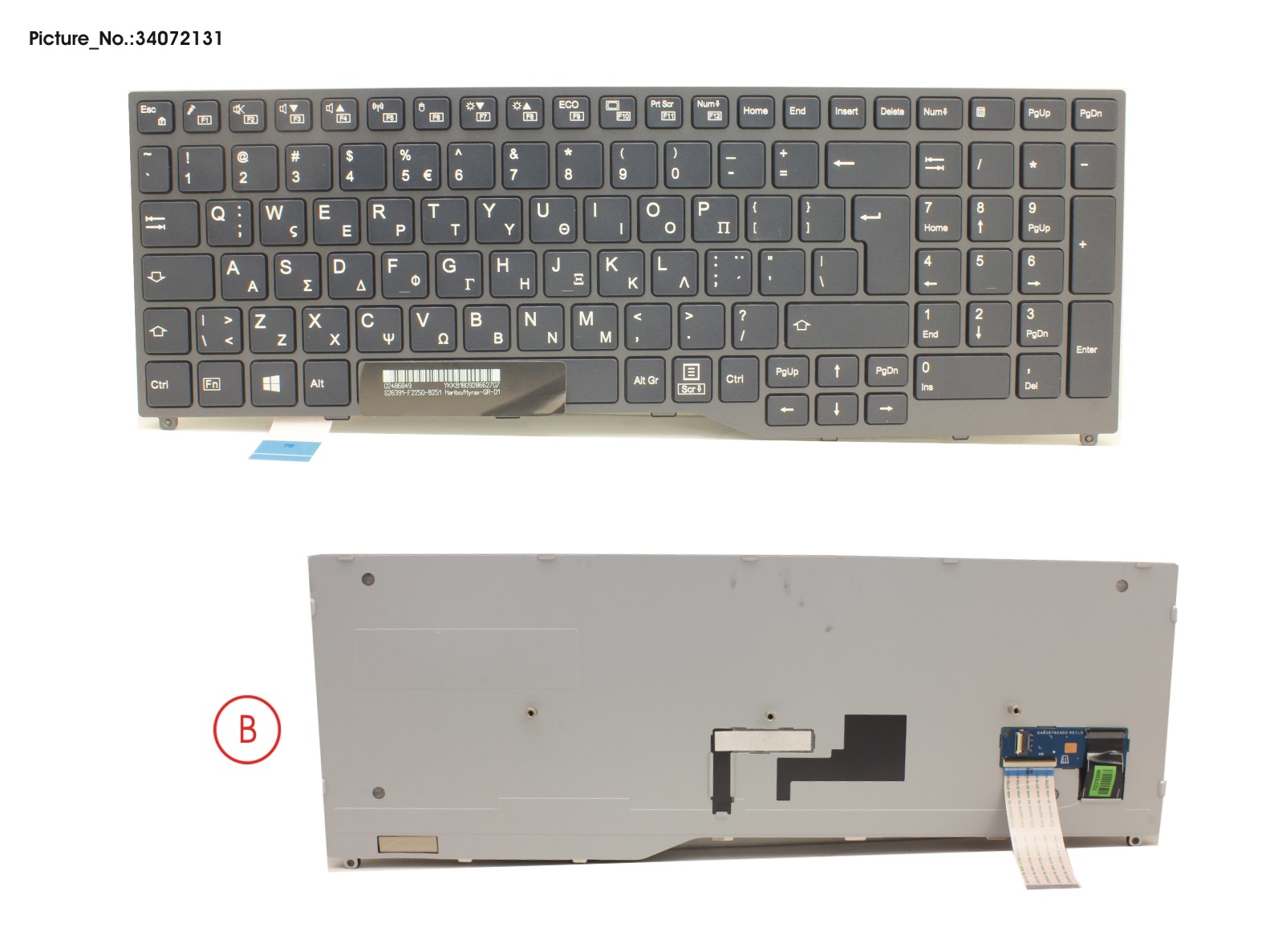 KEYBOARD BLACK W/O TS GREECE KEYBOARD BLACK W/O TS GREECE
