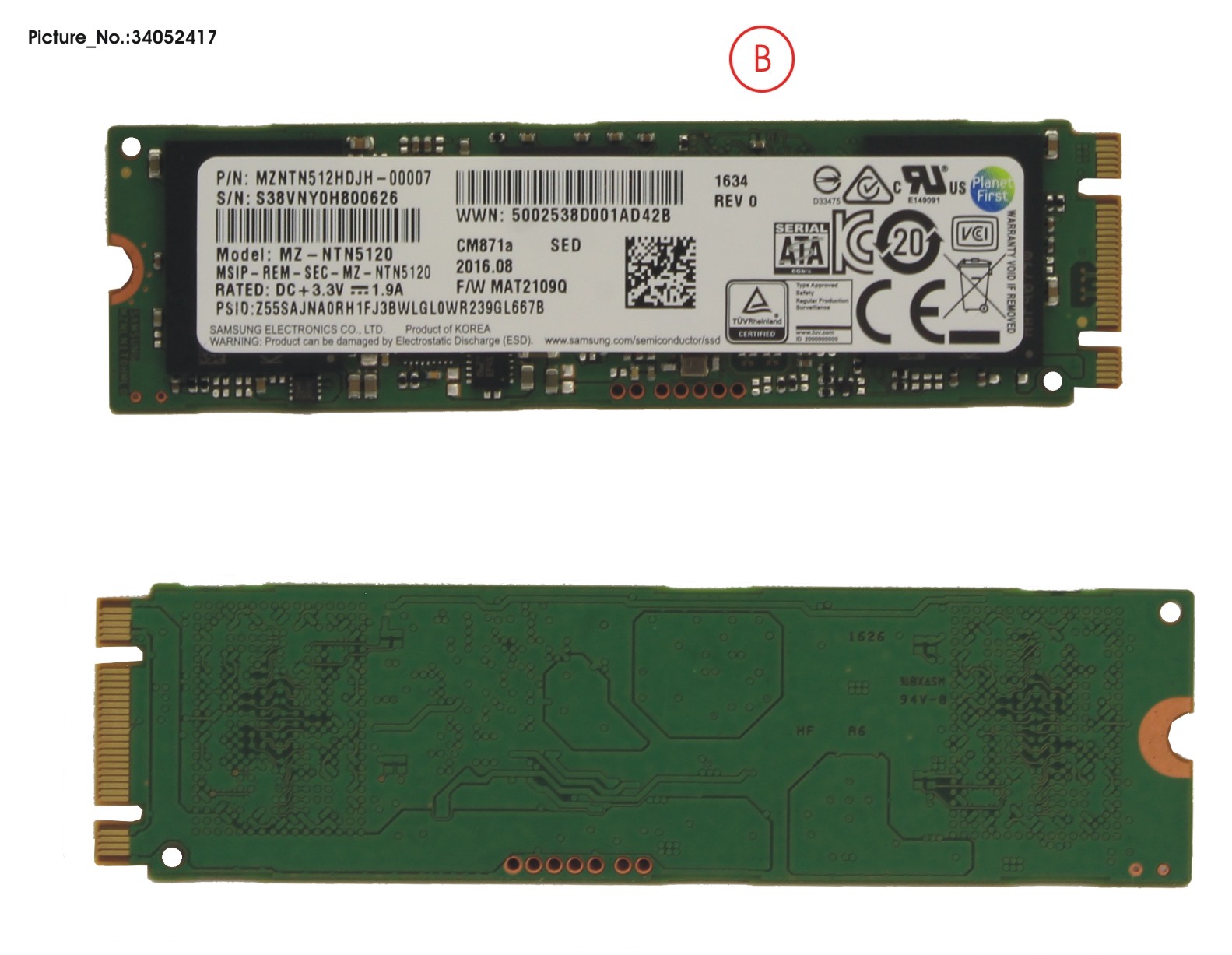 SSD S3 M.2 2280 CM871A 512GB (OPAL)
