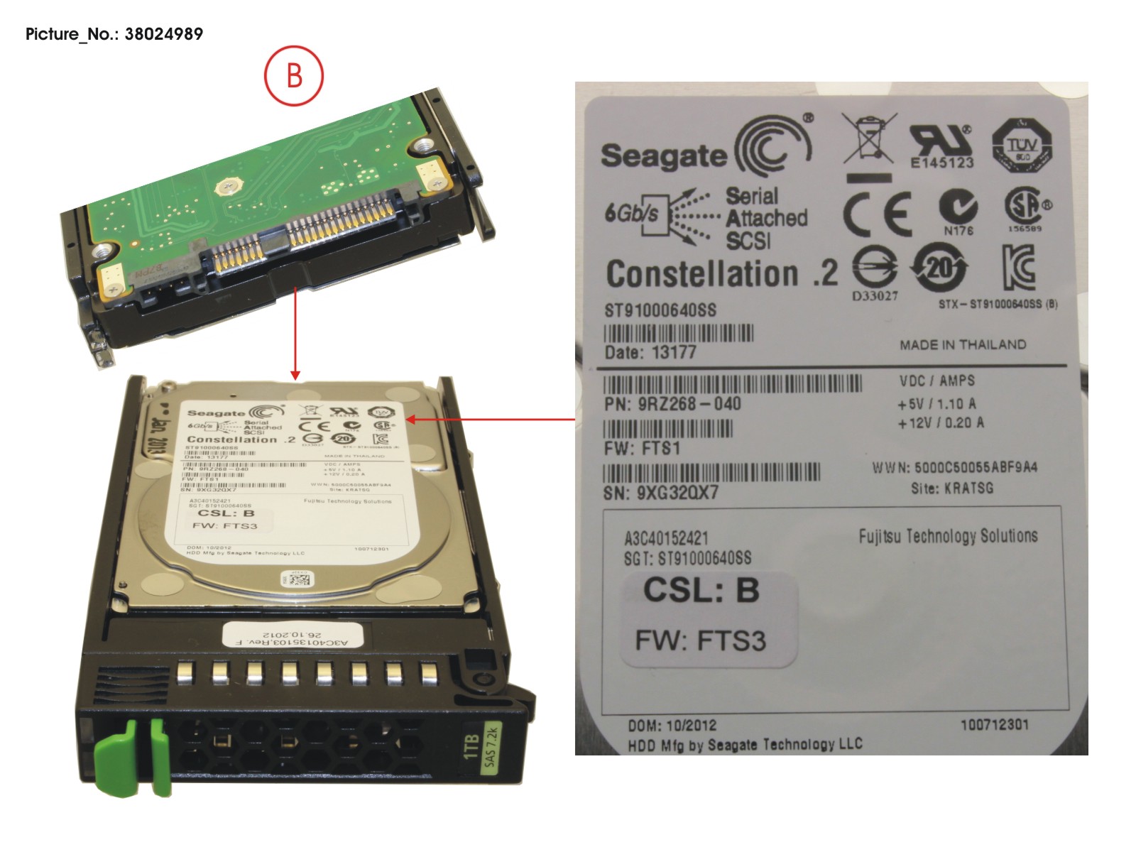 HD SAS 6G 1TB 7.2K HOT PL 2.5 BC