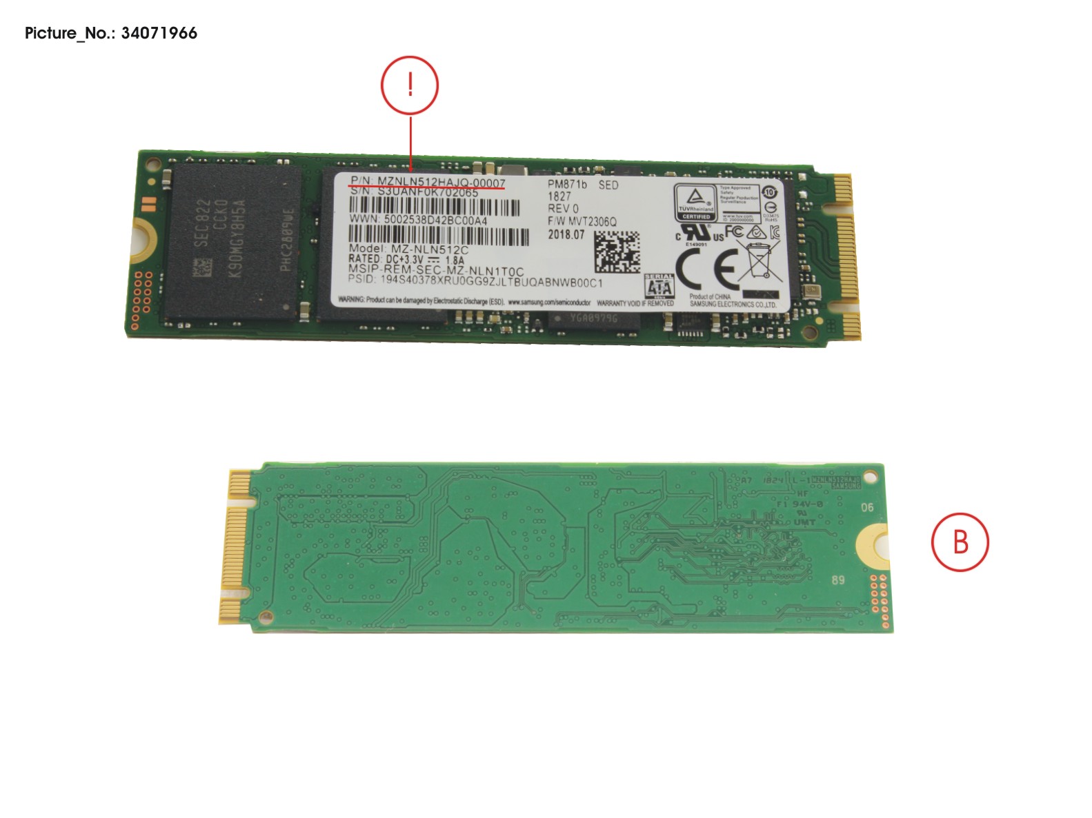 FUJITSU SSD S3 M.2 2280 PM871B 512GB(OPAL)