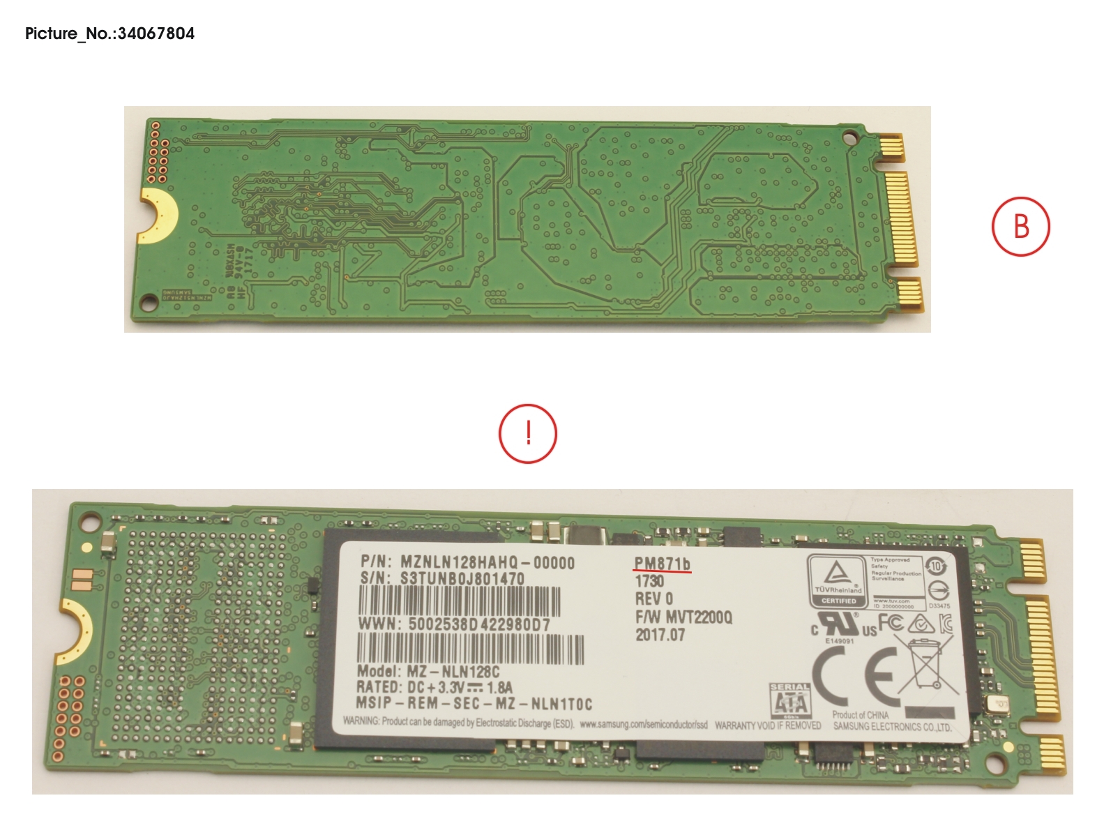 SSD S3 M.2 2280 PM871B 128GB SSD S3 M.2 2280 PM871B 128GB