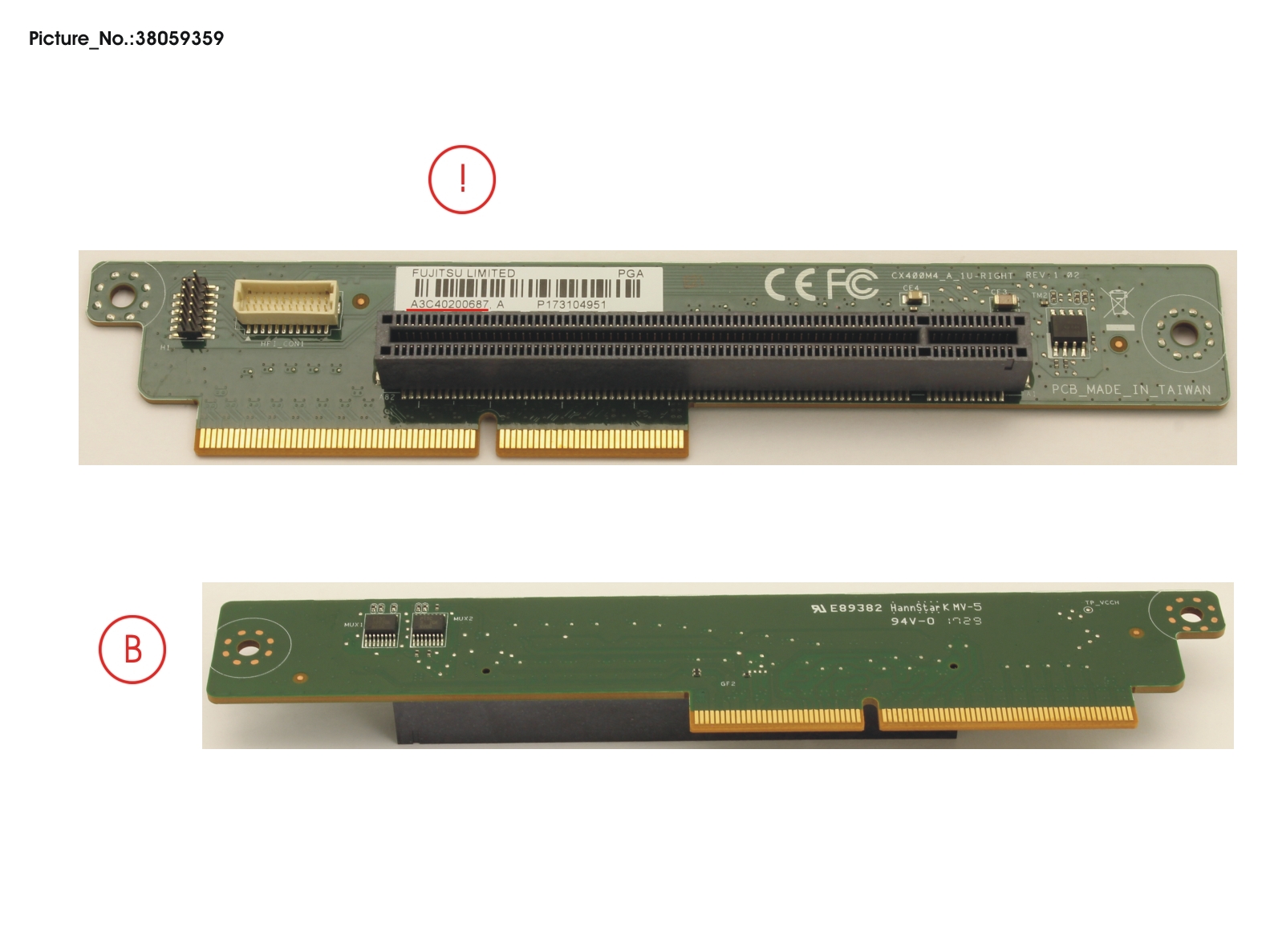 1U RISER A (R) P1 1U RISER A (R) P1