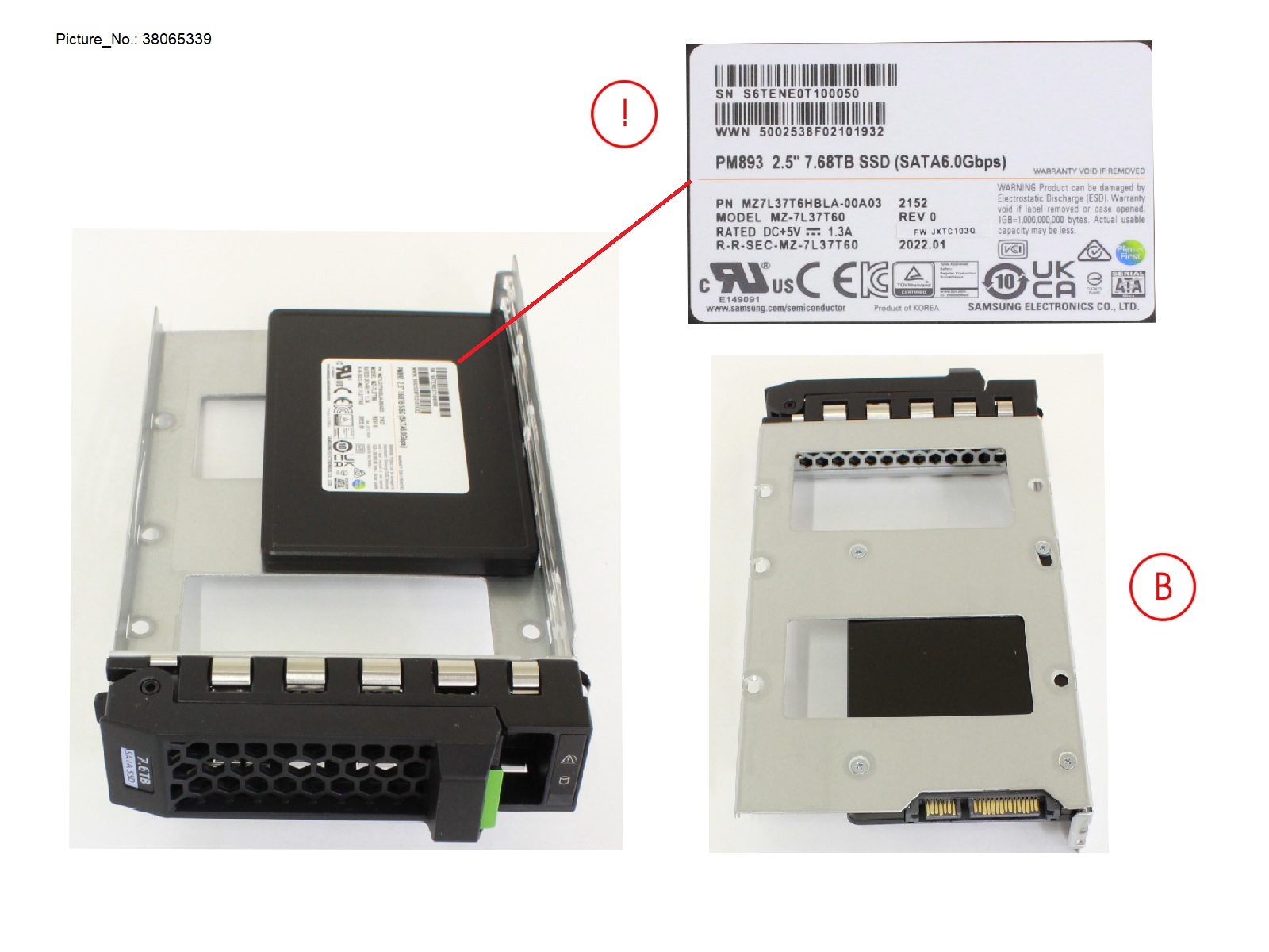 SSD SATA 6G 7.68TB RI LFF