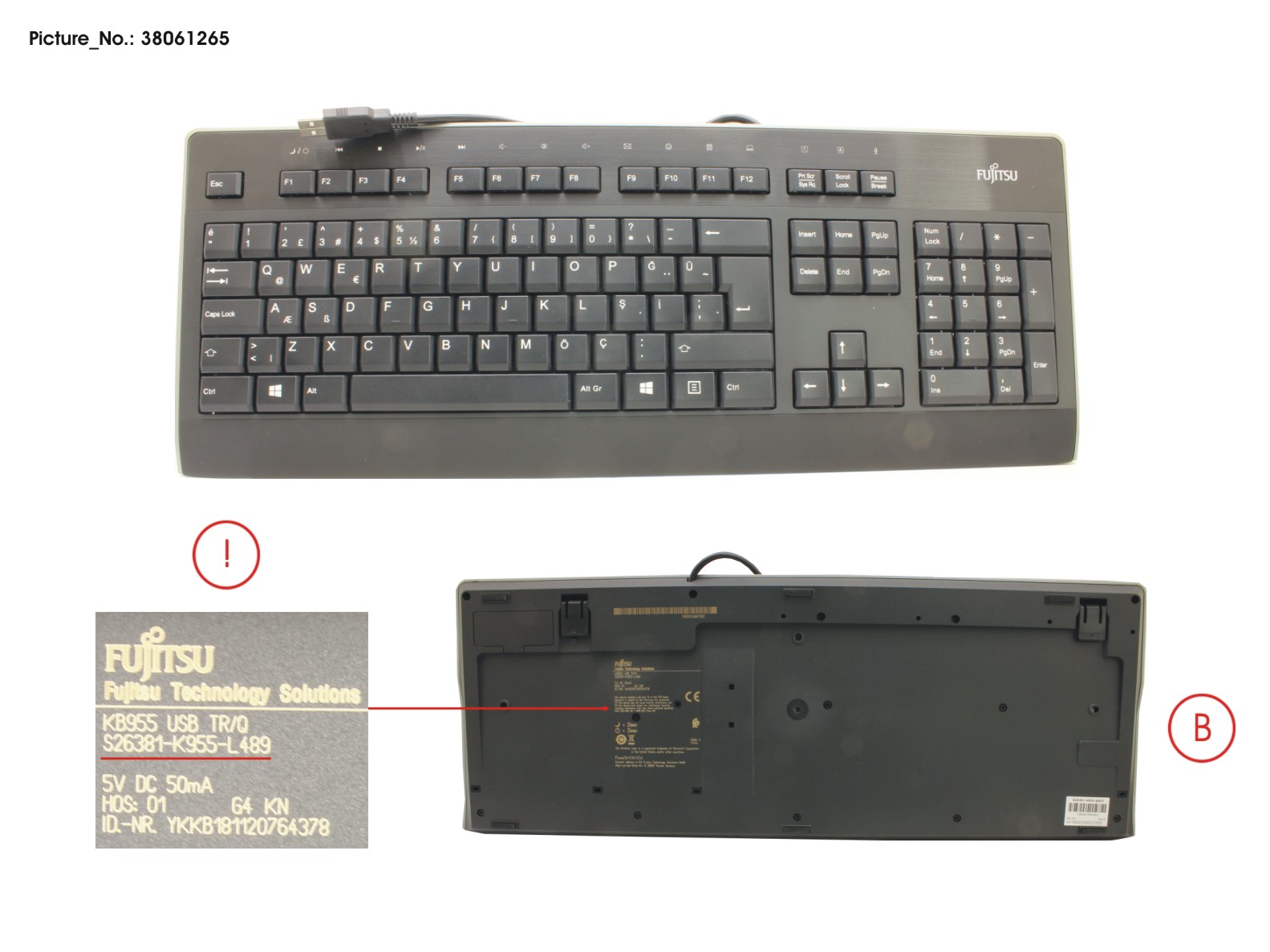 KEYBOARD KB955 USB TR/Q