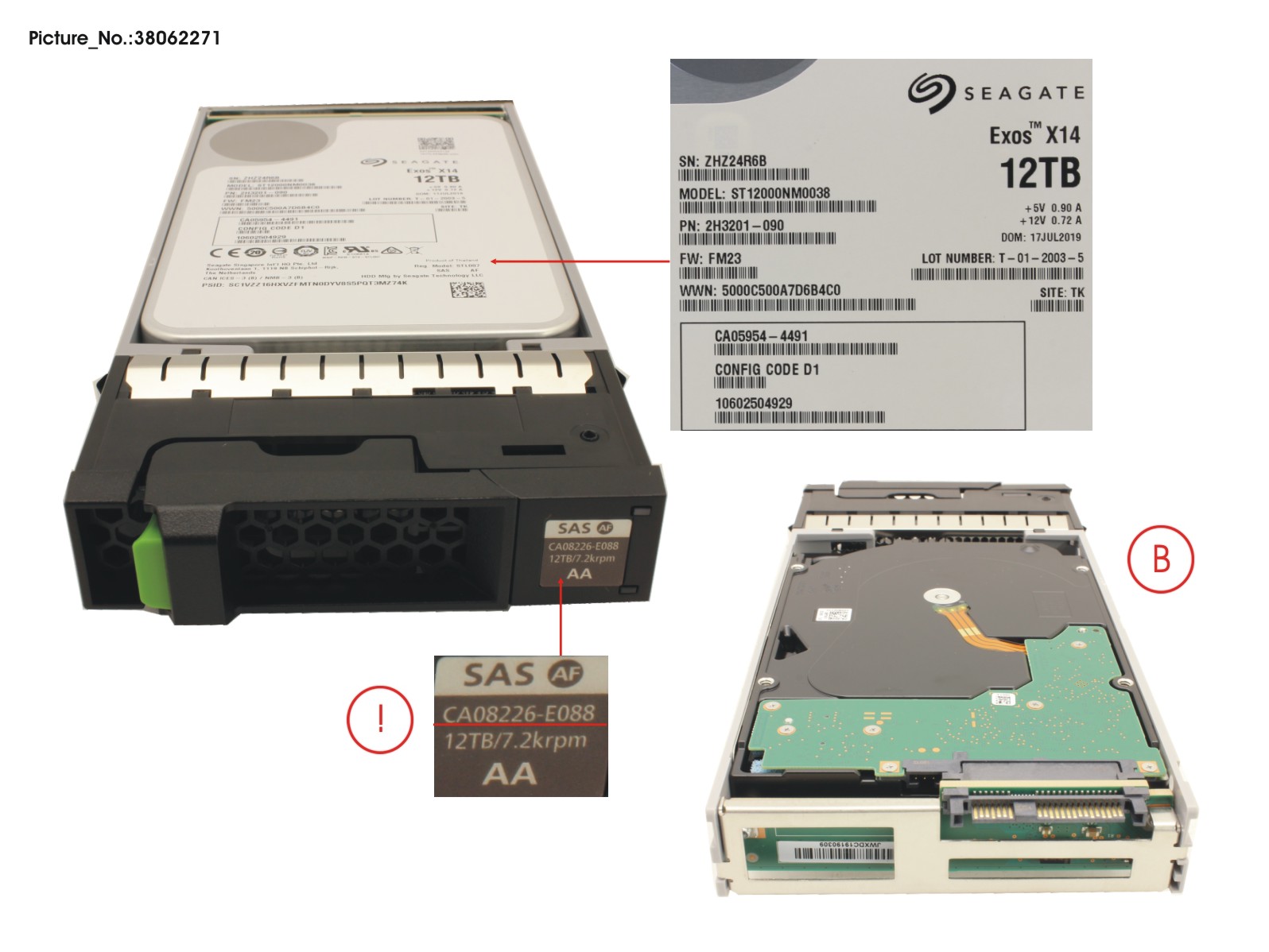 DX S3/S4 HD DRIVE 3.5 12TB 7.2K AF