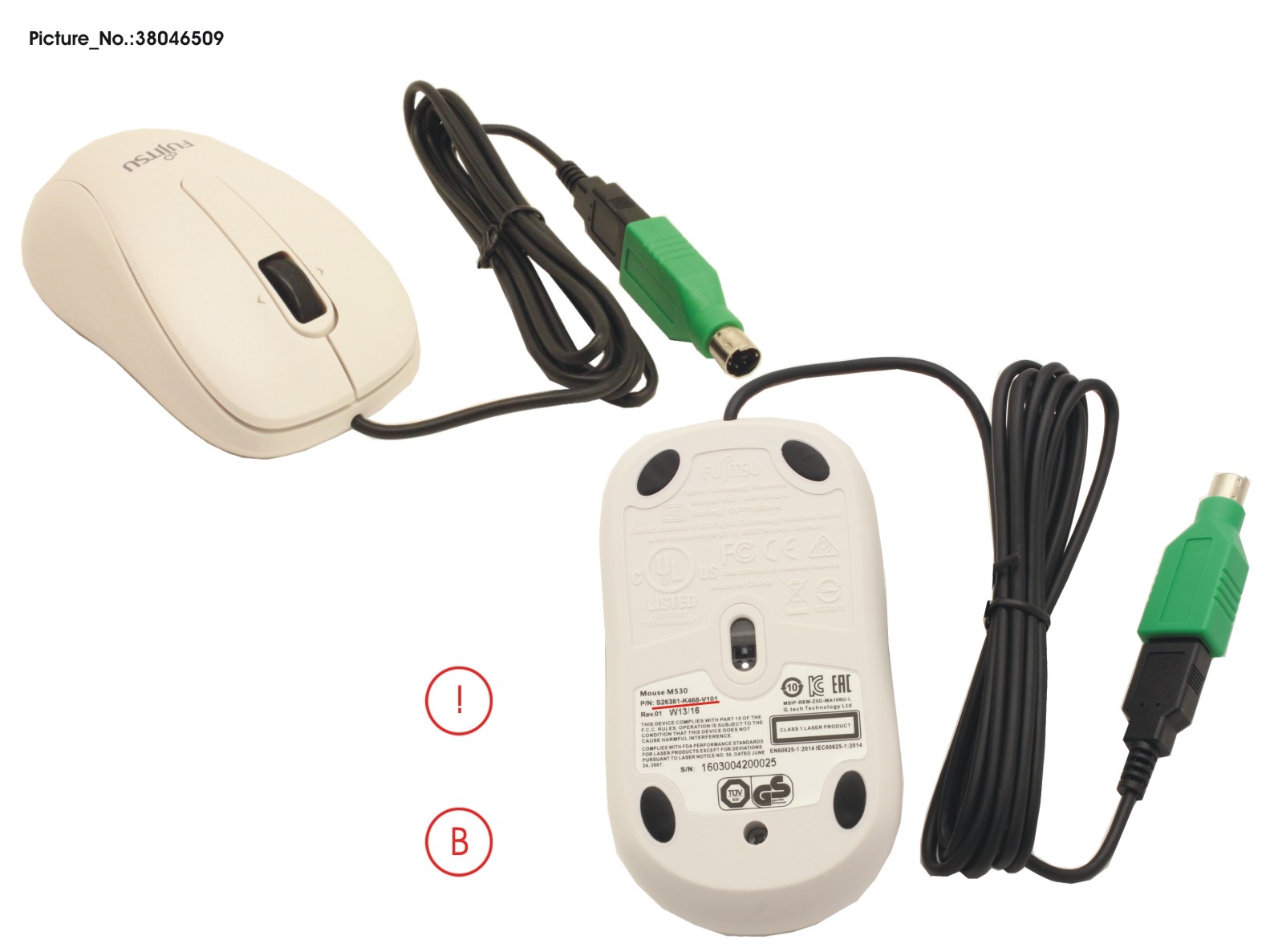 MOUSE M530 GREY USB WITH PS2 ADAPTER MOUSE M530 GREY USB WITH PS2 ADAPTER