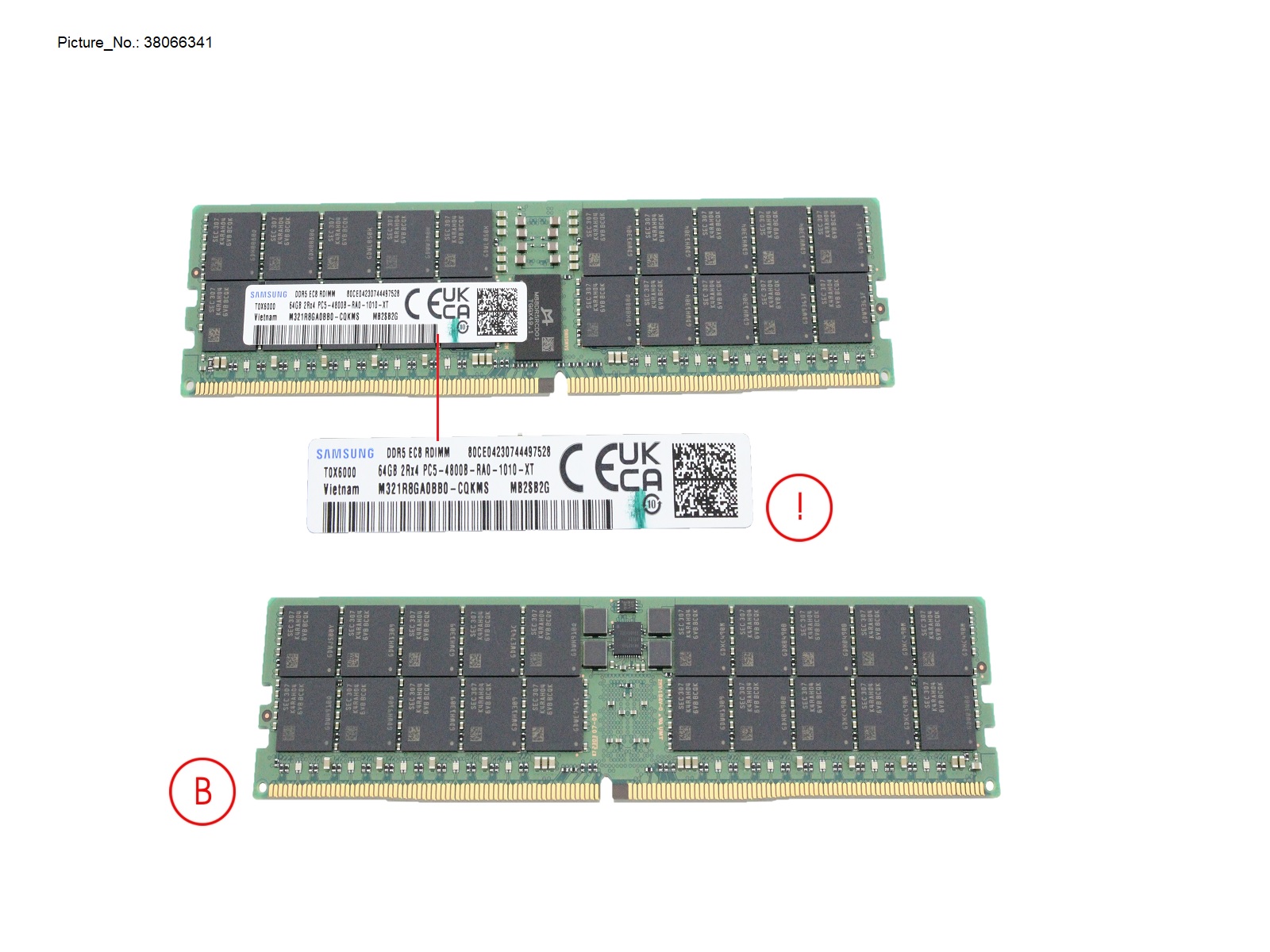 64GB (1X64GB) 2RX4 DDR5-4800 R ECC