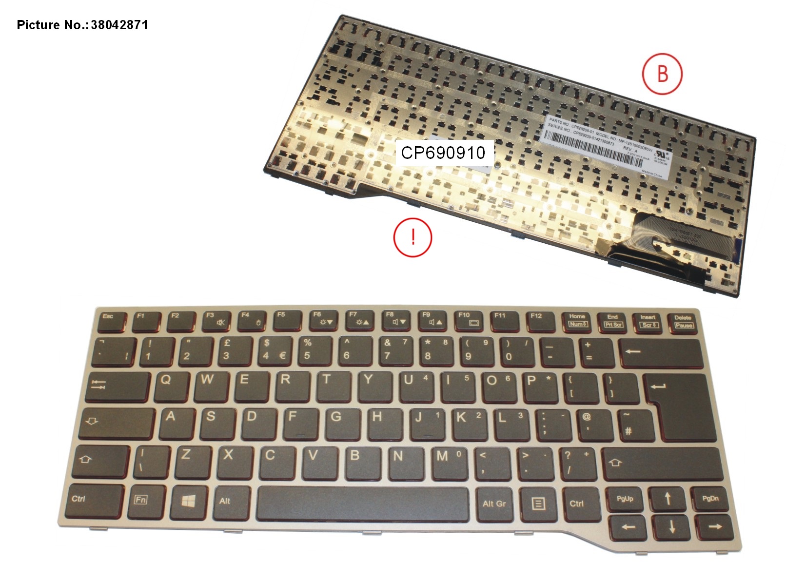 KEYBOARD BLACK WO TS UK