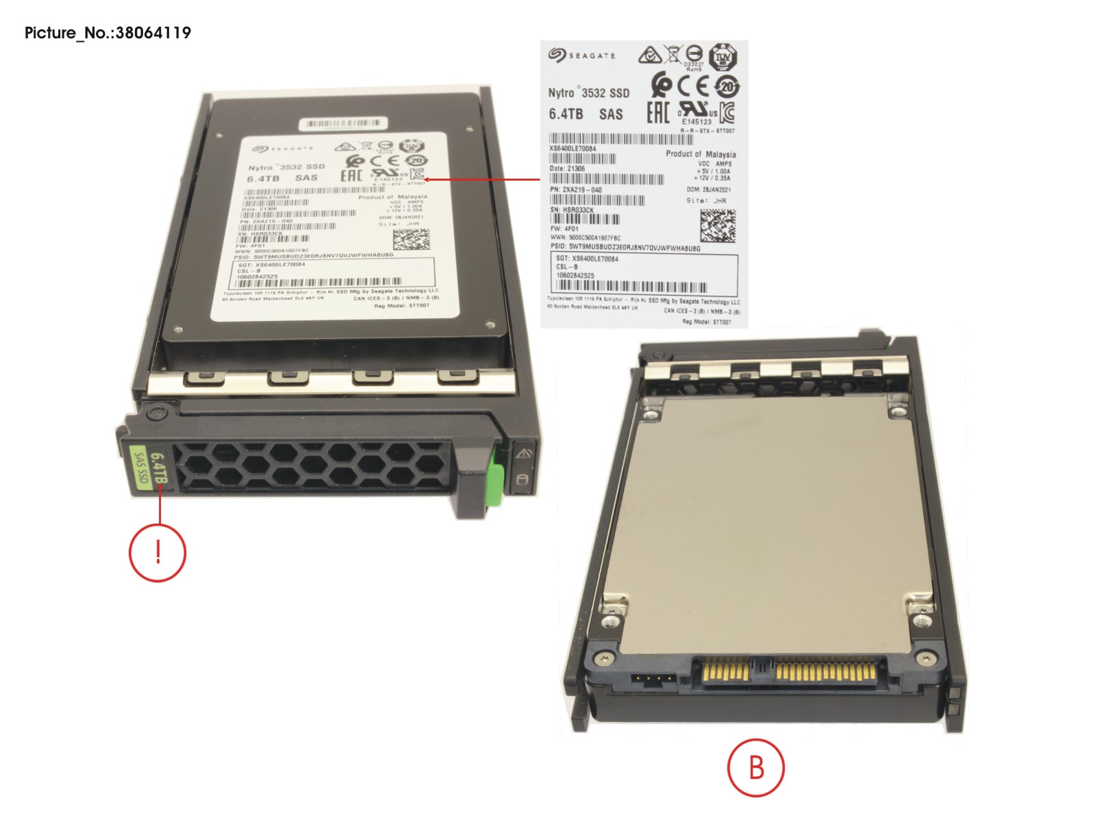 SSD SAS 12G MU 6.4TB IN SFF SLIM