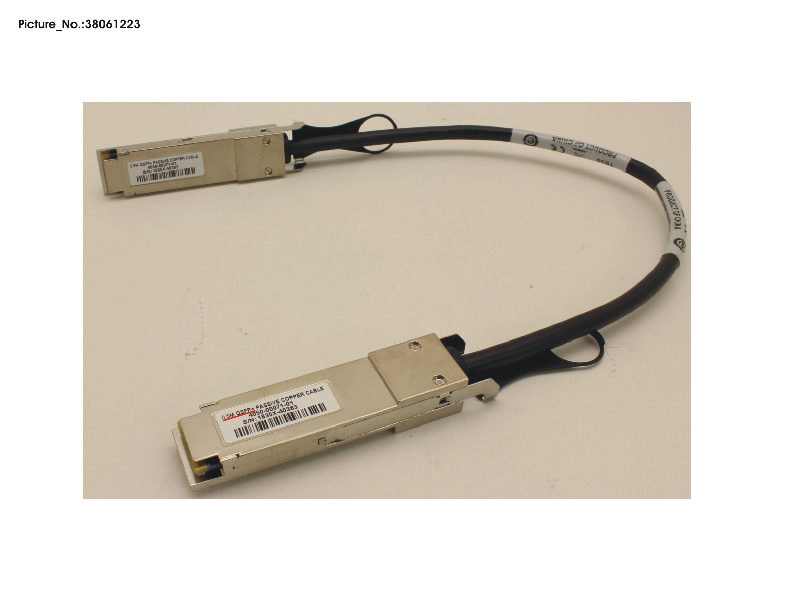 40G QSFP+ DAC CABLE, PASV COPPER,0.5M