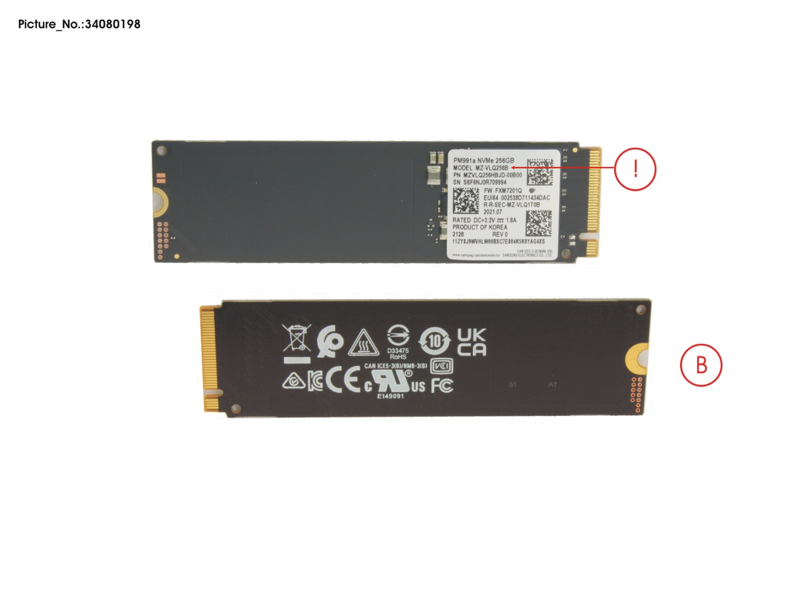 SSD PCIE M.2 PM991A 256GB (NON-SED) SSD PCIE M.2 PM991A 256GB (NON-SED)