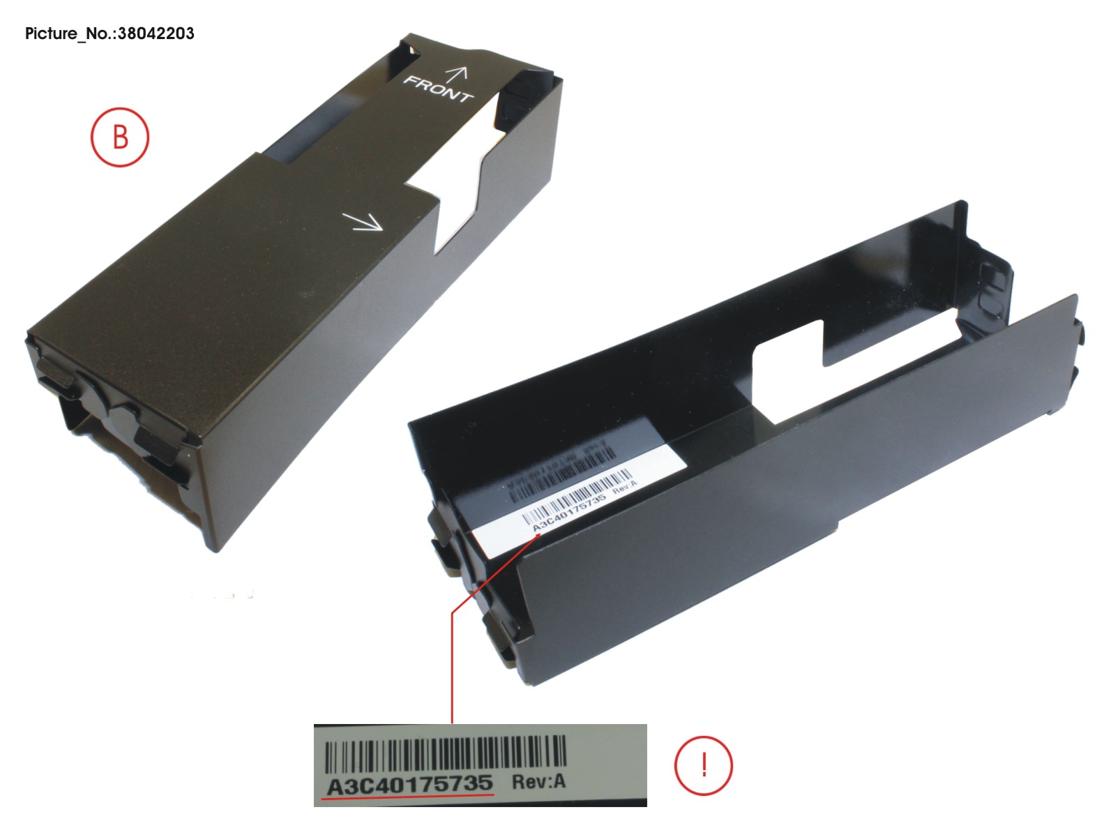 5-DIMM WIDE AIR DUCT LEFT