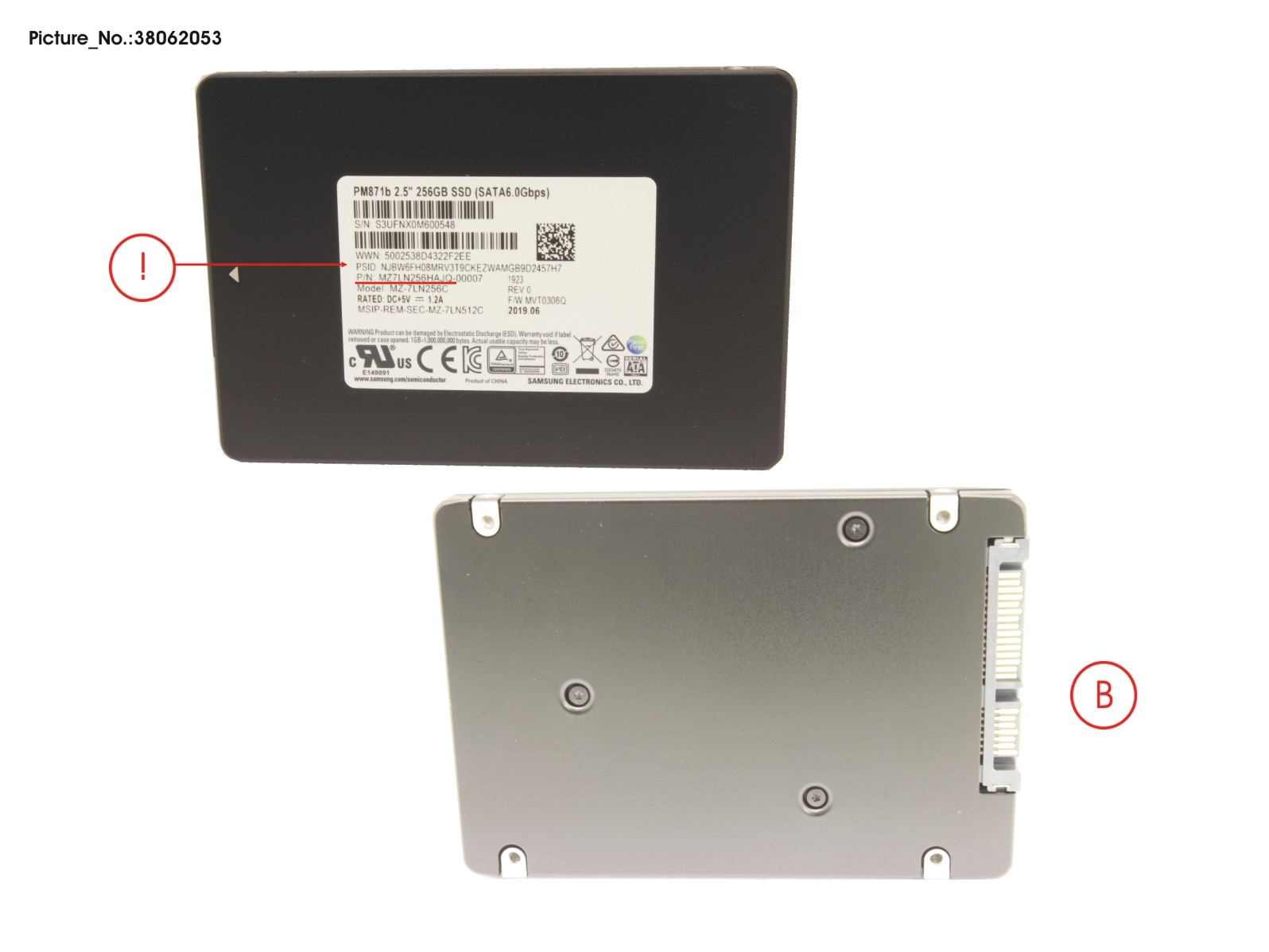 SSD S3 256GB 2.5 SATA/UGS(FDE) (7MM)