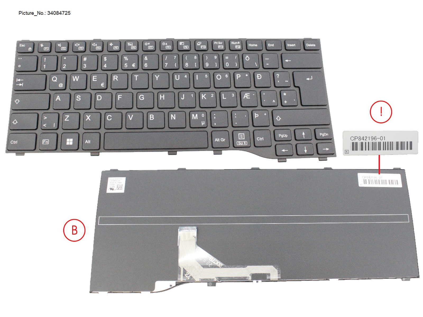 KEYBOARD BLACK ICELAND WIN11 (NEW_FN)