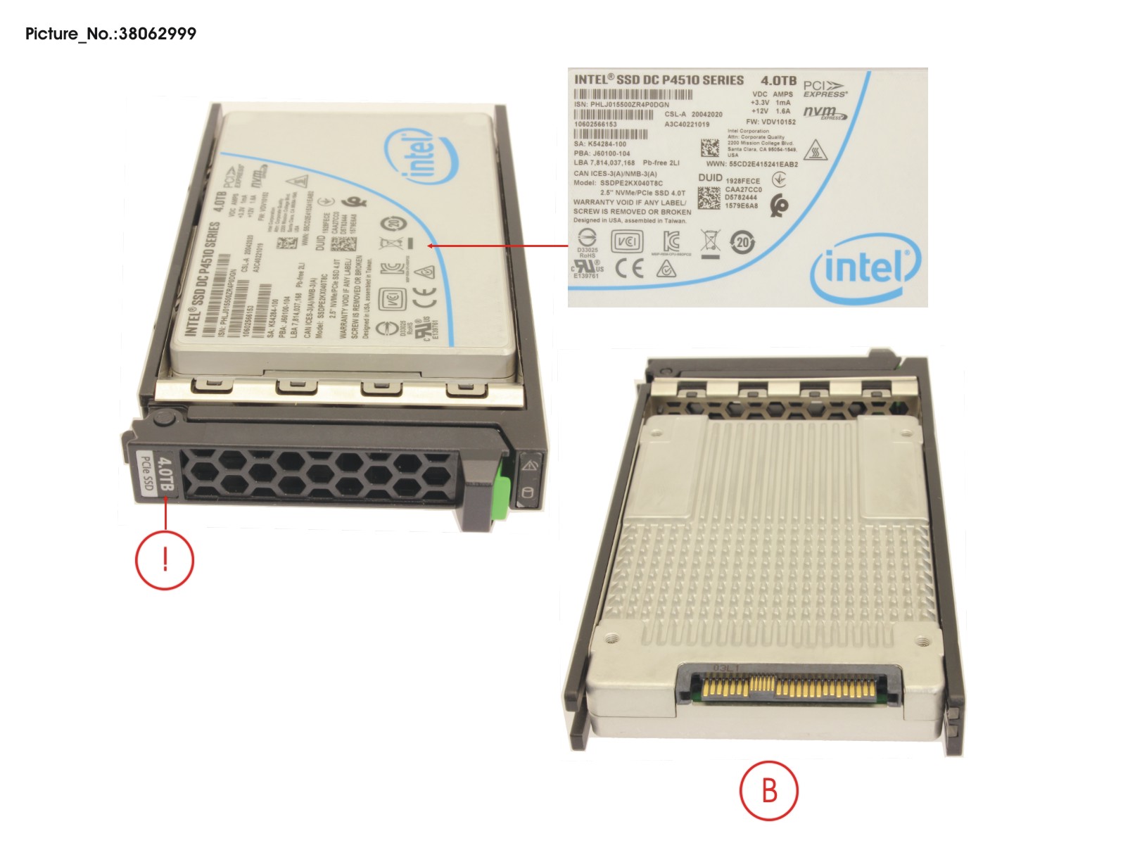 FUJITSU SSD PCIE3 4TB READ-INT. 2.5  H-P EP