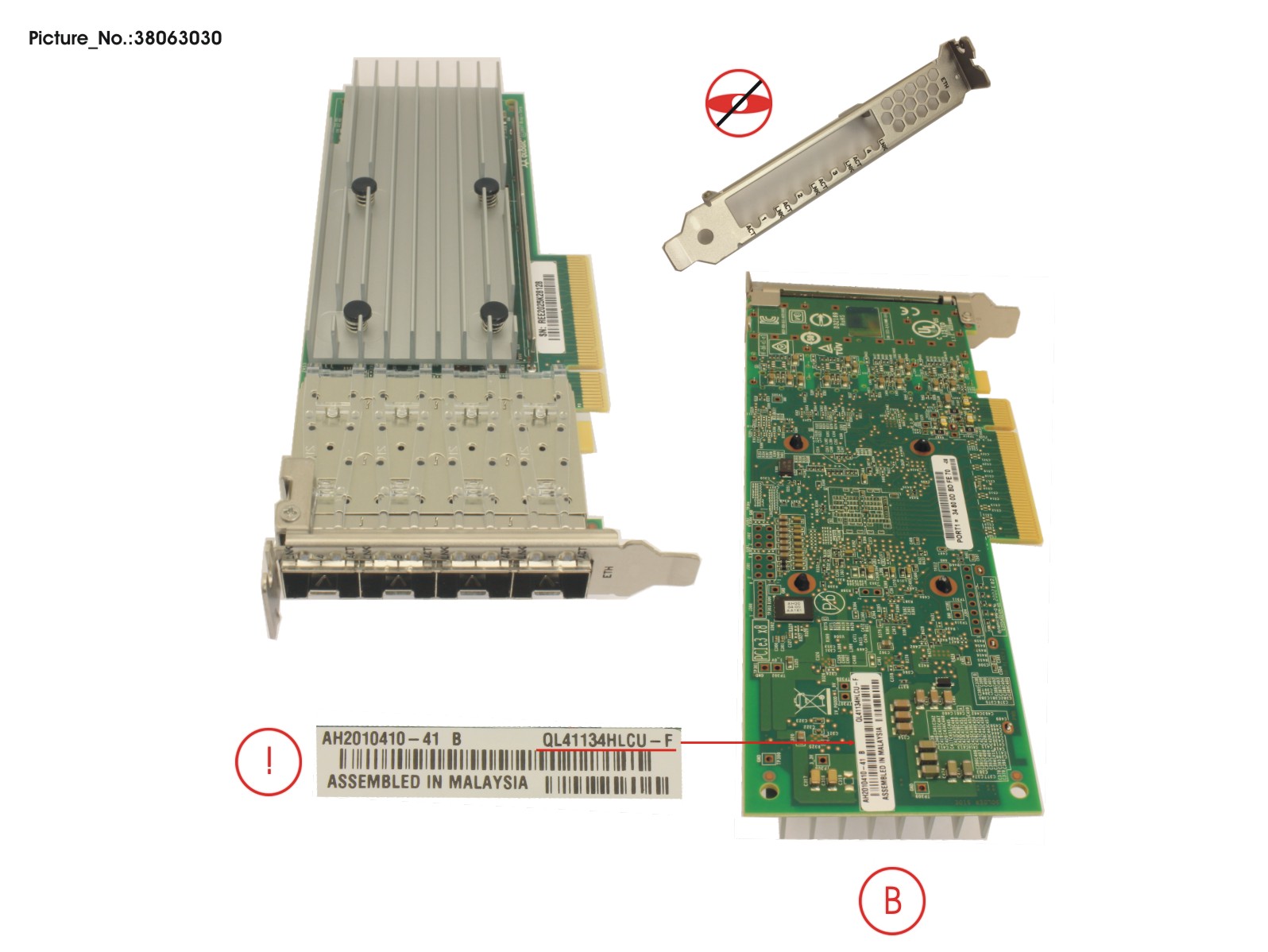FUJITSU PLAN EP QL41134 4X 10G SFP+, LP,FH FUJITSU PLAN EP QL41134 4X 10G SFP+, LP,FH