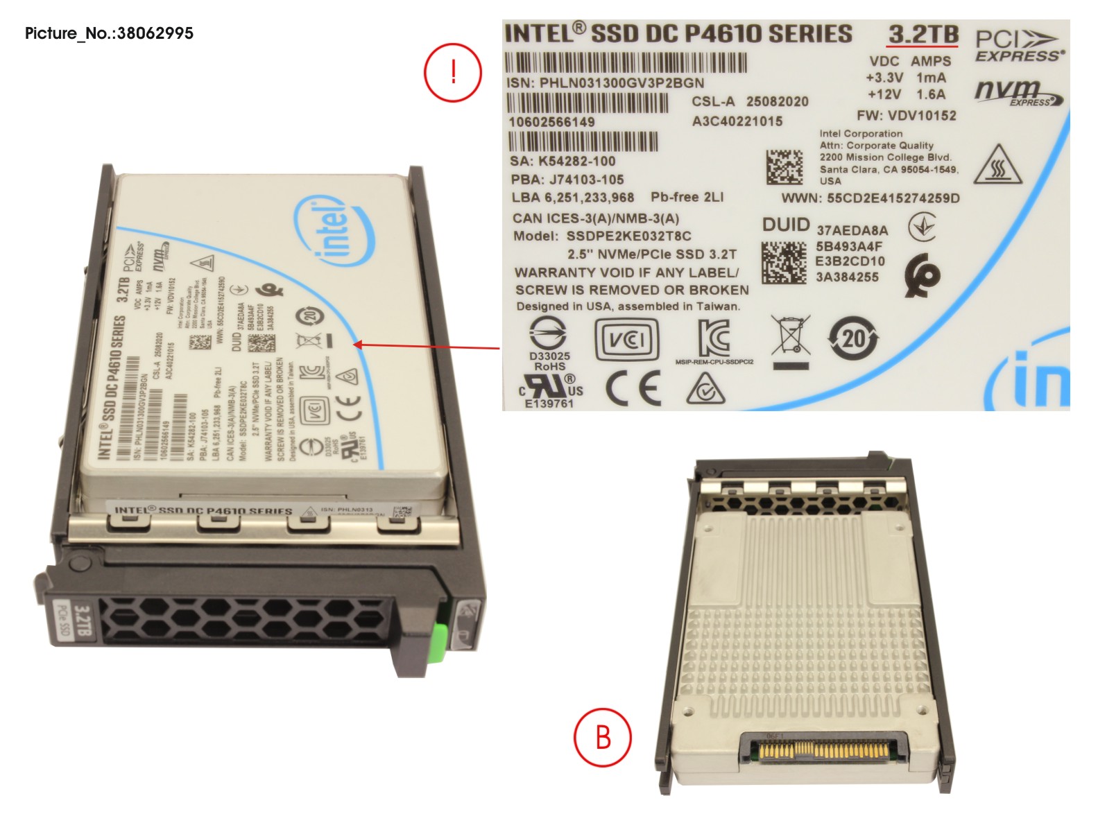 SSD PCIE3 3.2TB MIXED-USE 2.5 H-P EP