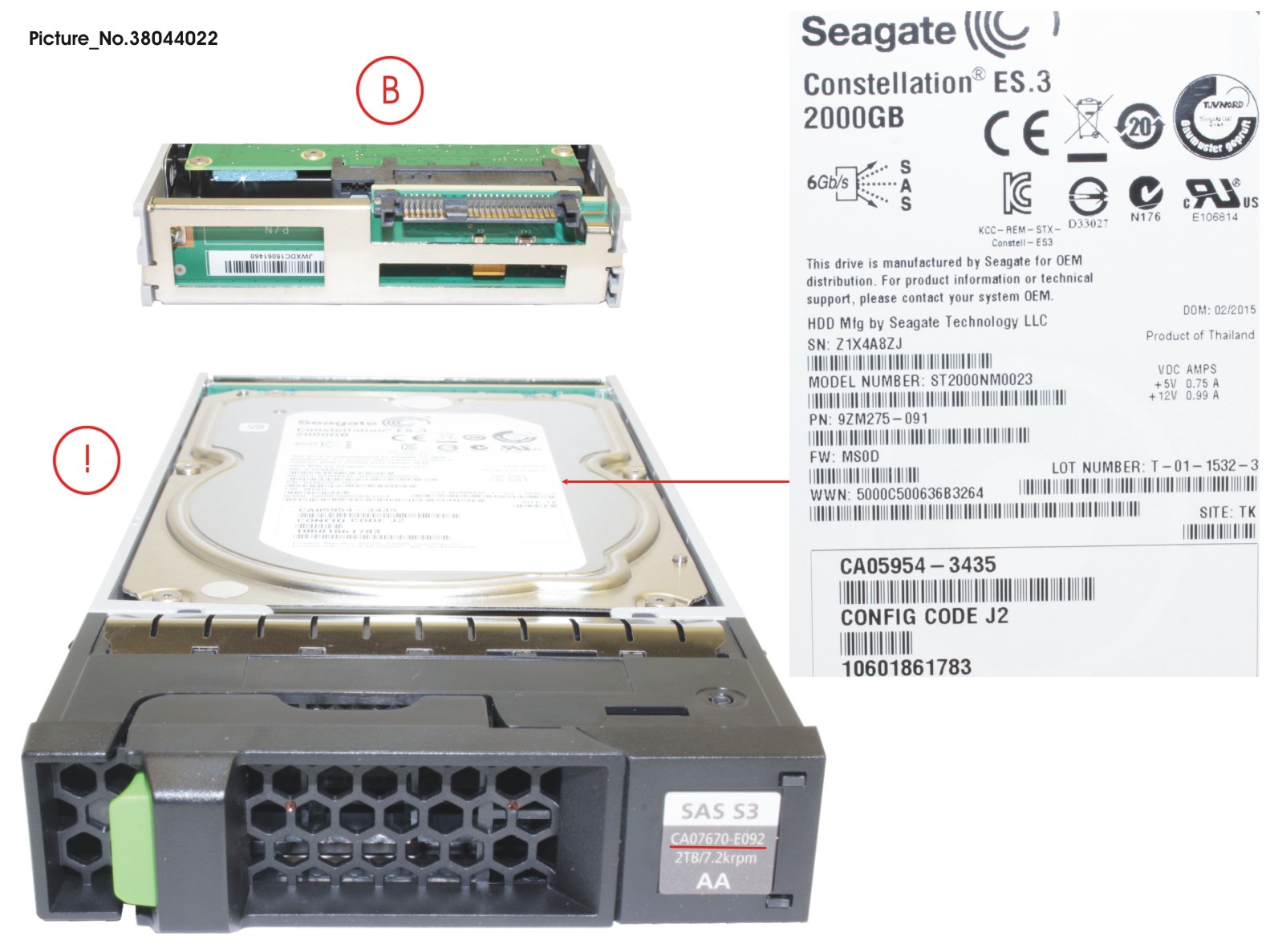 DX S3 HD DRIVE 3.5  2TB 7.2KRPM X1