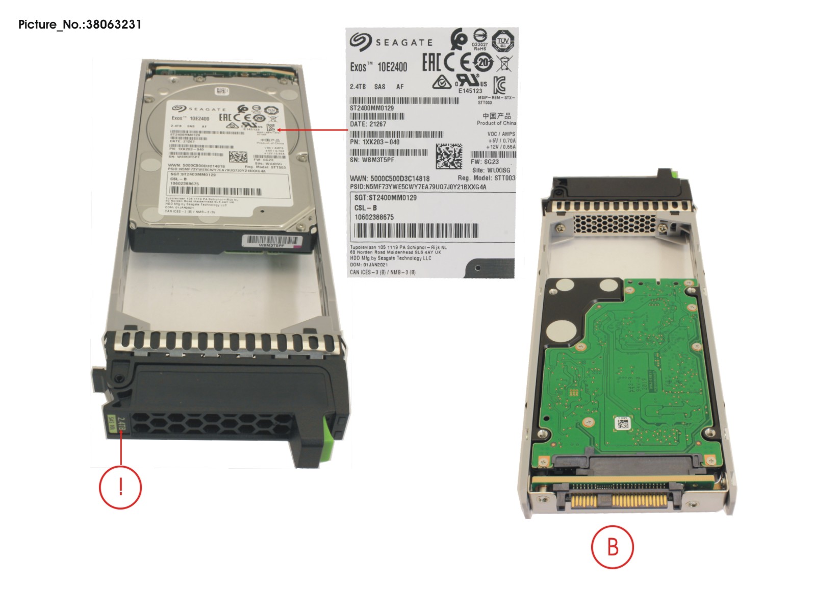 JX40 S2 HD SAS 2,4TB 10K 12G 512E