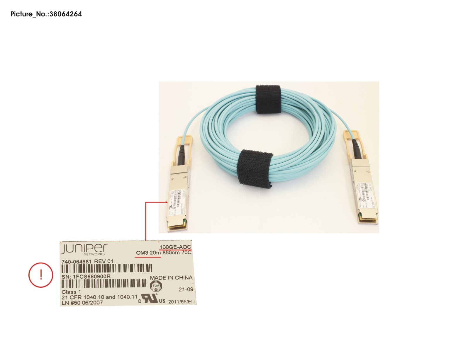 100G DIRECT ATTACHED CABLE(AOC, 20M, 1PA