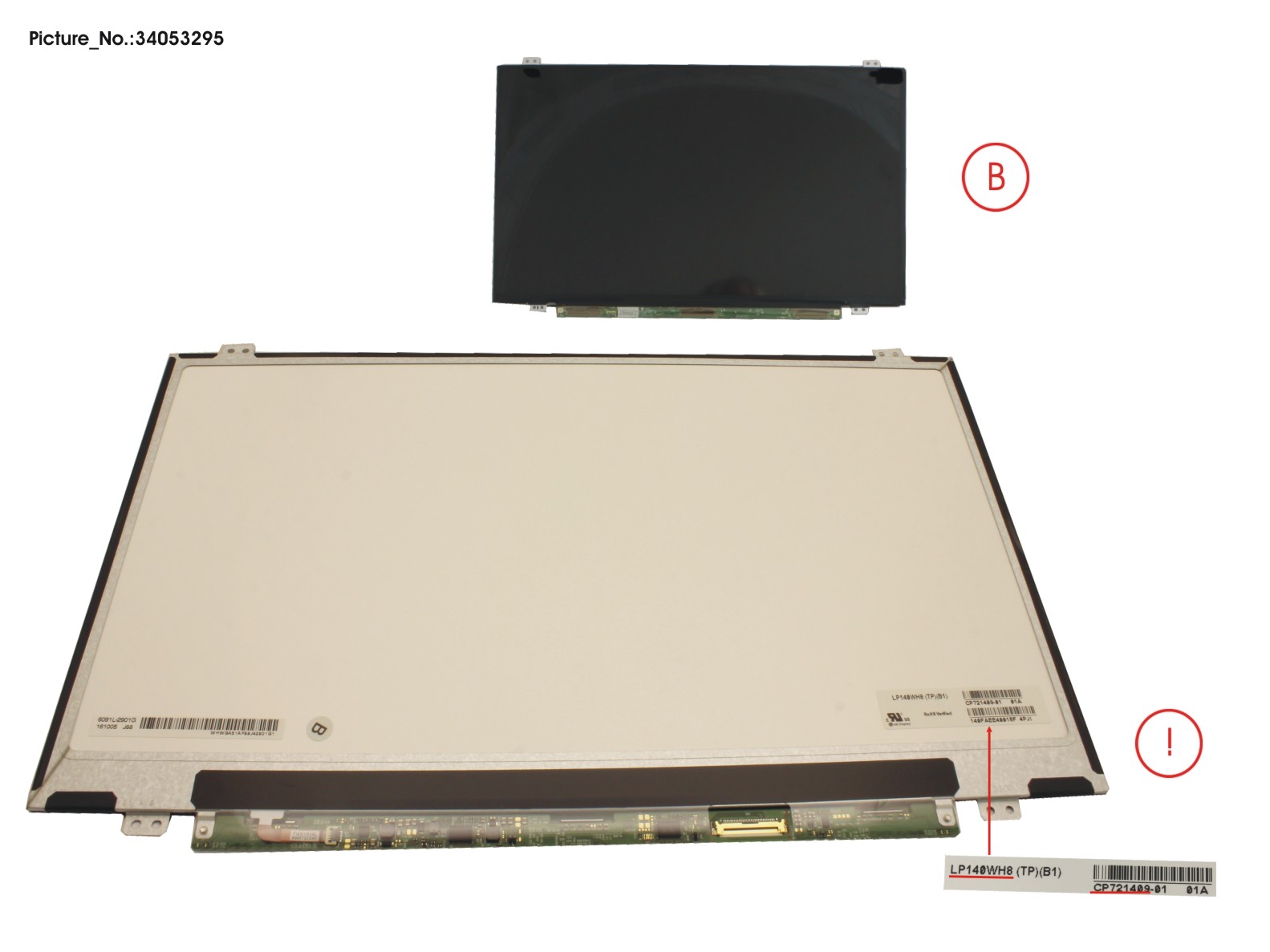 LCD PANEL LGD AG, LP140WH8-TPB1(EDP,HD)